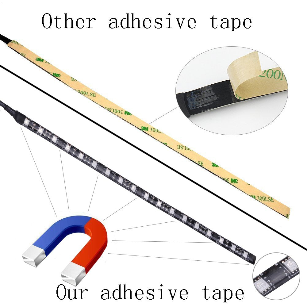 Ds Pc Led Light Strip Computer Lighting White With Magnetic Back, Molex Connector, 2Pack Led Strip For Pc Case Lighting Kit (30Cm,18Leds,S Series)