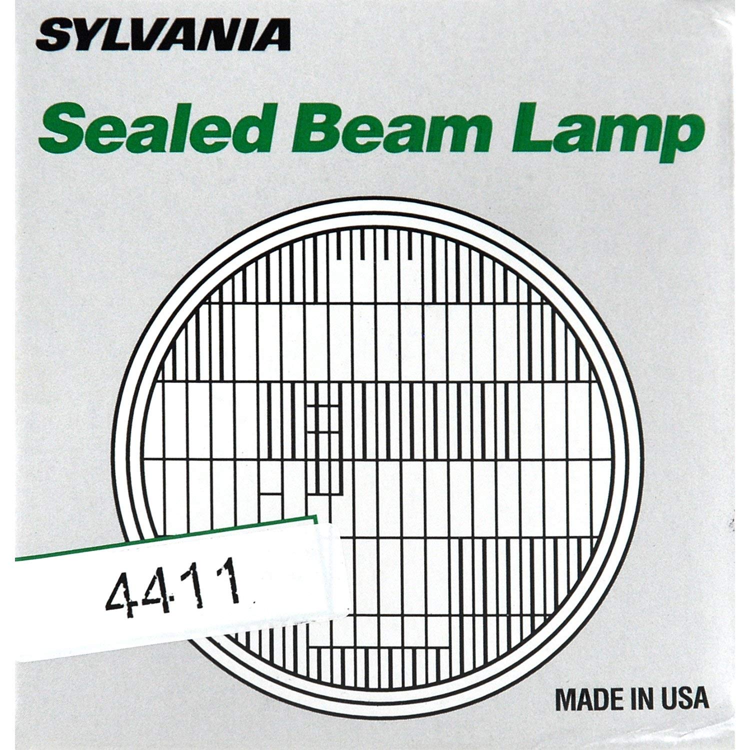 SYLVANIA H4411 Sealed Beam Headlight PAR36 Halogen Replacement Light Bulb 4.5 inch Round White