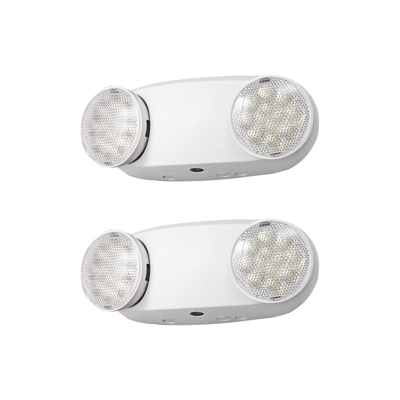 TANLUX LED Emergency Lights with Battery Backup, Two Head Adjustable Commercial Exit Light Fixtures, UL Listed, AC 120/277V, Har