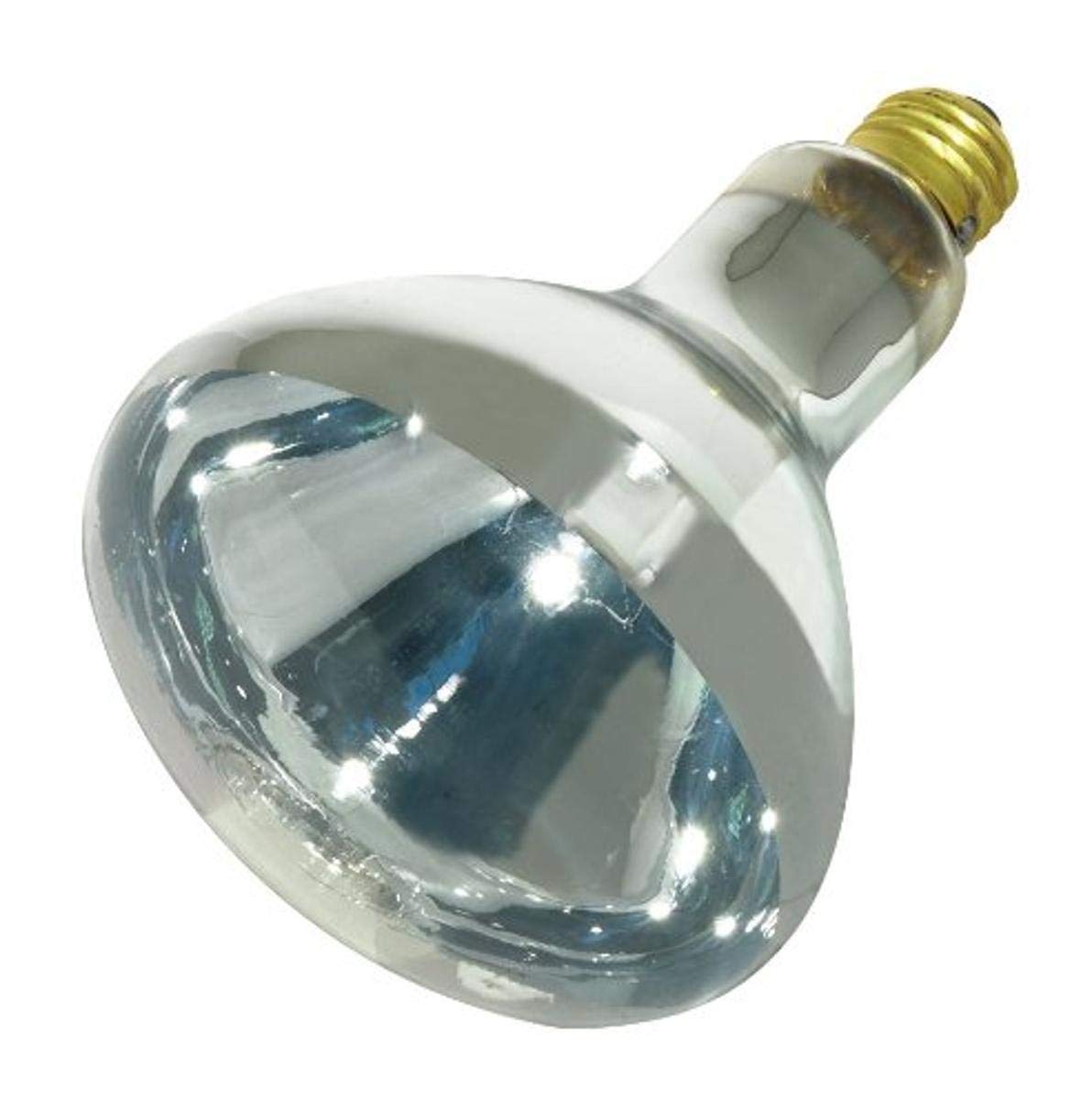 Satco S4752 Heat Lamp, Medium Base, Clear Glass, 175W