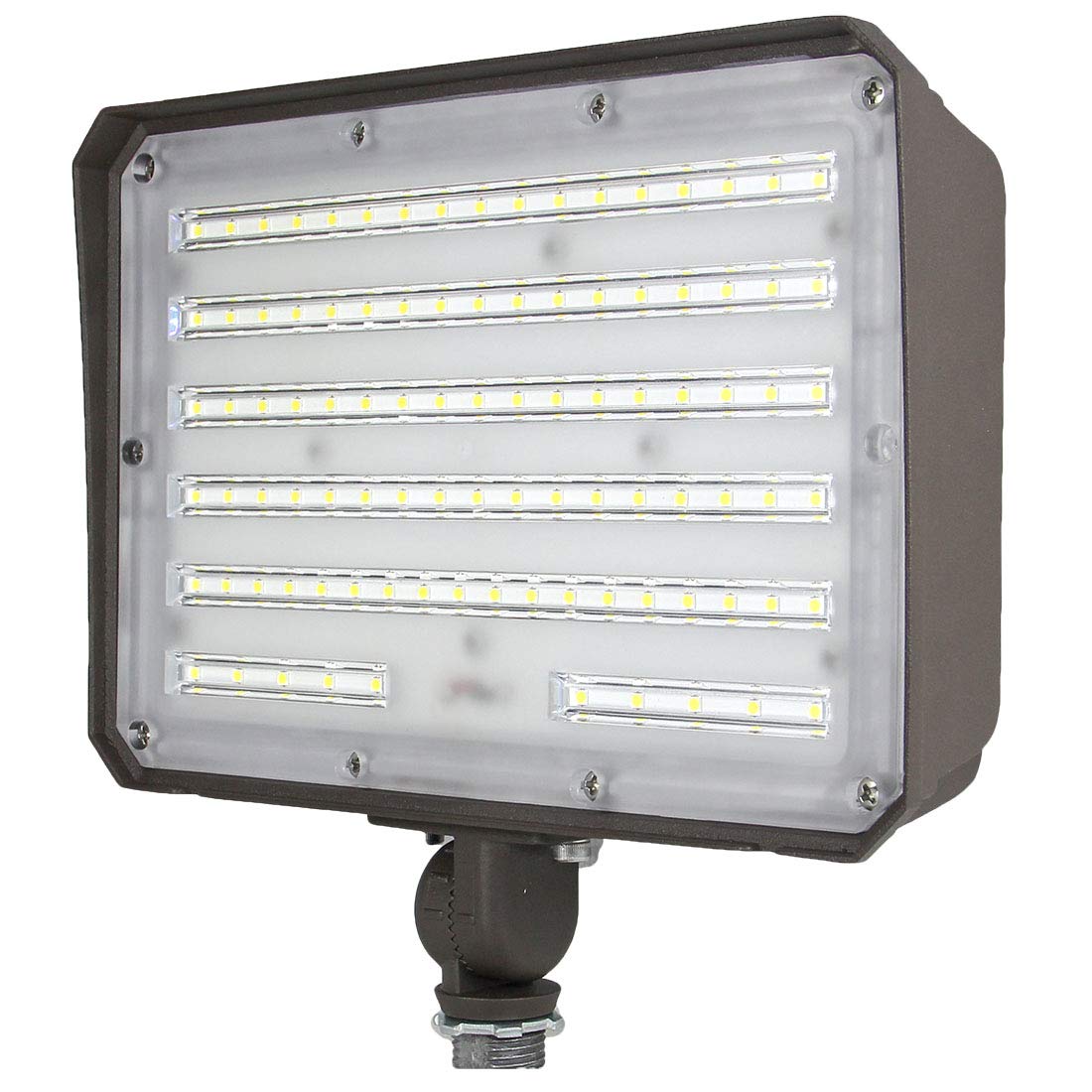 DAKASON 100W LED Flood Light Outdoor, Dusk-to-Dawn Photocell 180° Adjustable Knuckle, 13000LM 5000K Replaces 350W HPS/MH, IP65 Waterproof Outdoor Security Lighting Fixture, 100-277Vac, ETL Listed