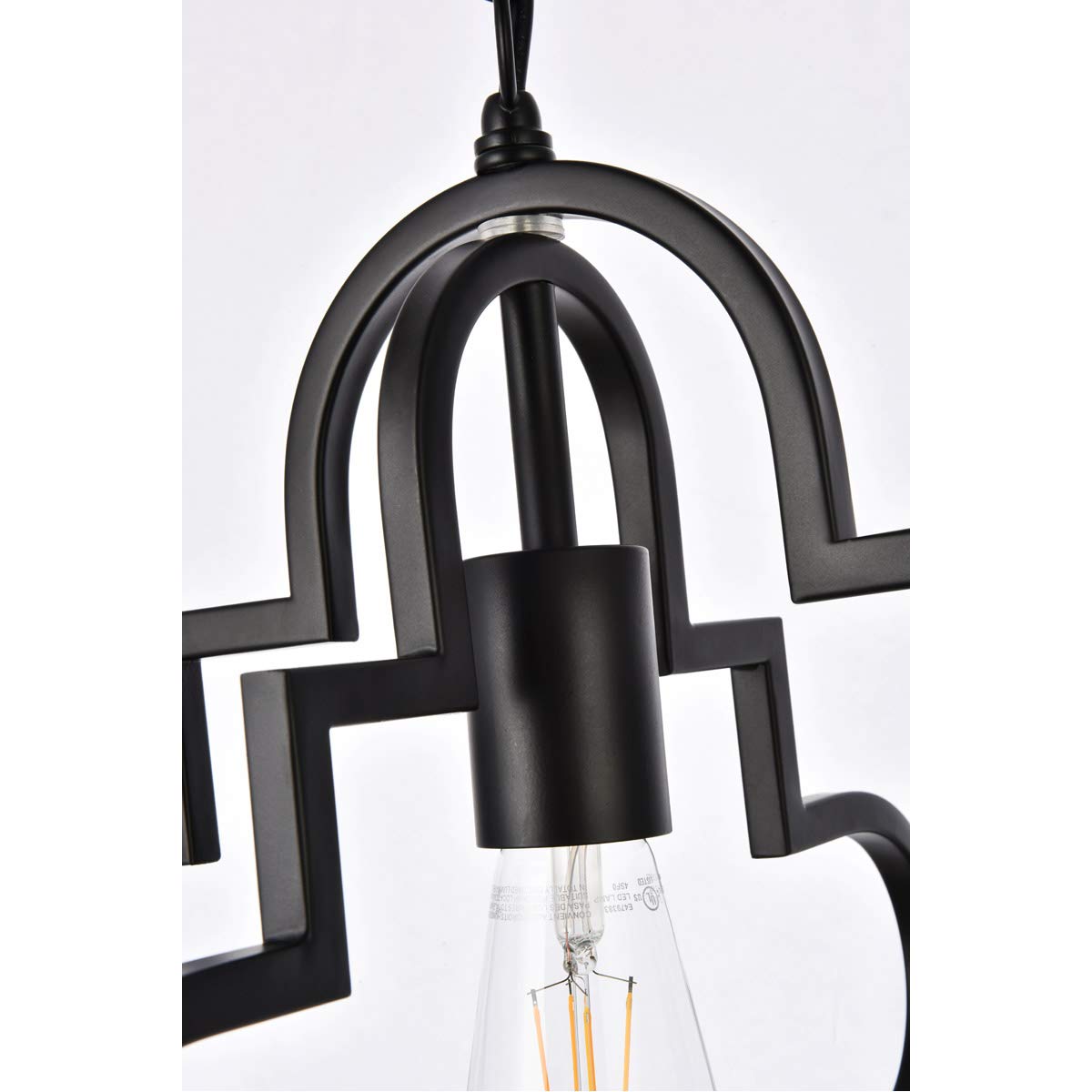 Elegant Lighting Living District Sandara 1 Light Pendant in Black