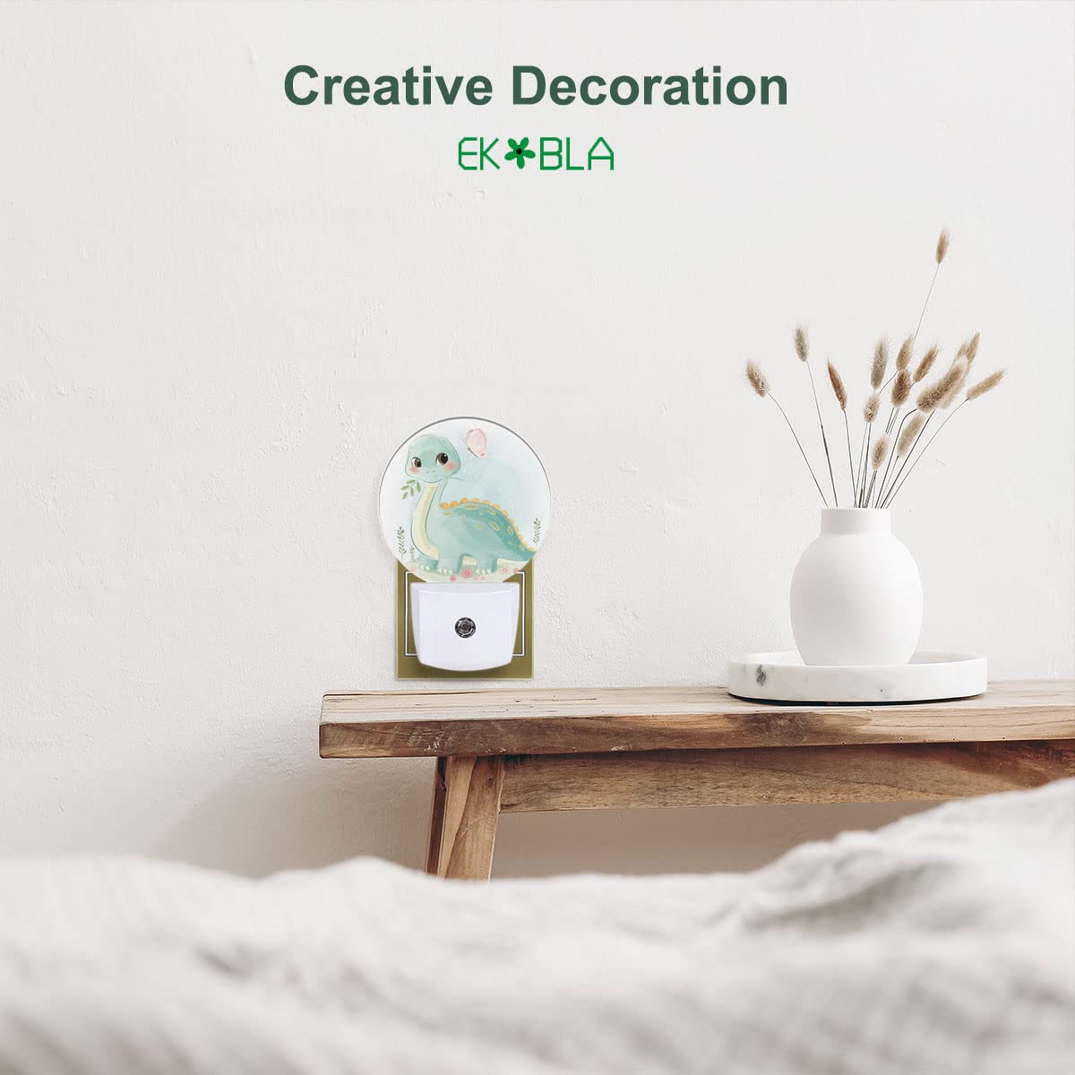 Ekobla Cartoon Zoo Night Lights Plug Into Wall Safari Jungle Animals Night Lamp Home Auto Sensor Led Dusk To Dawn Light For Boys
