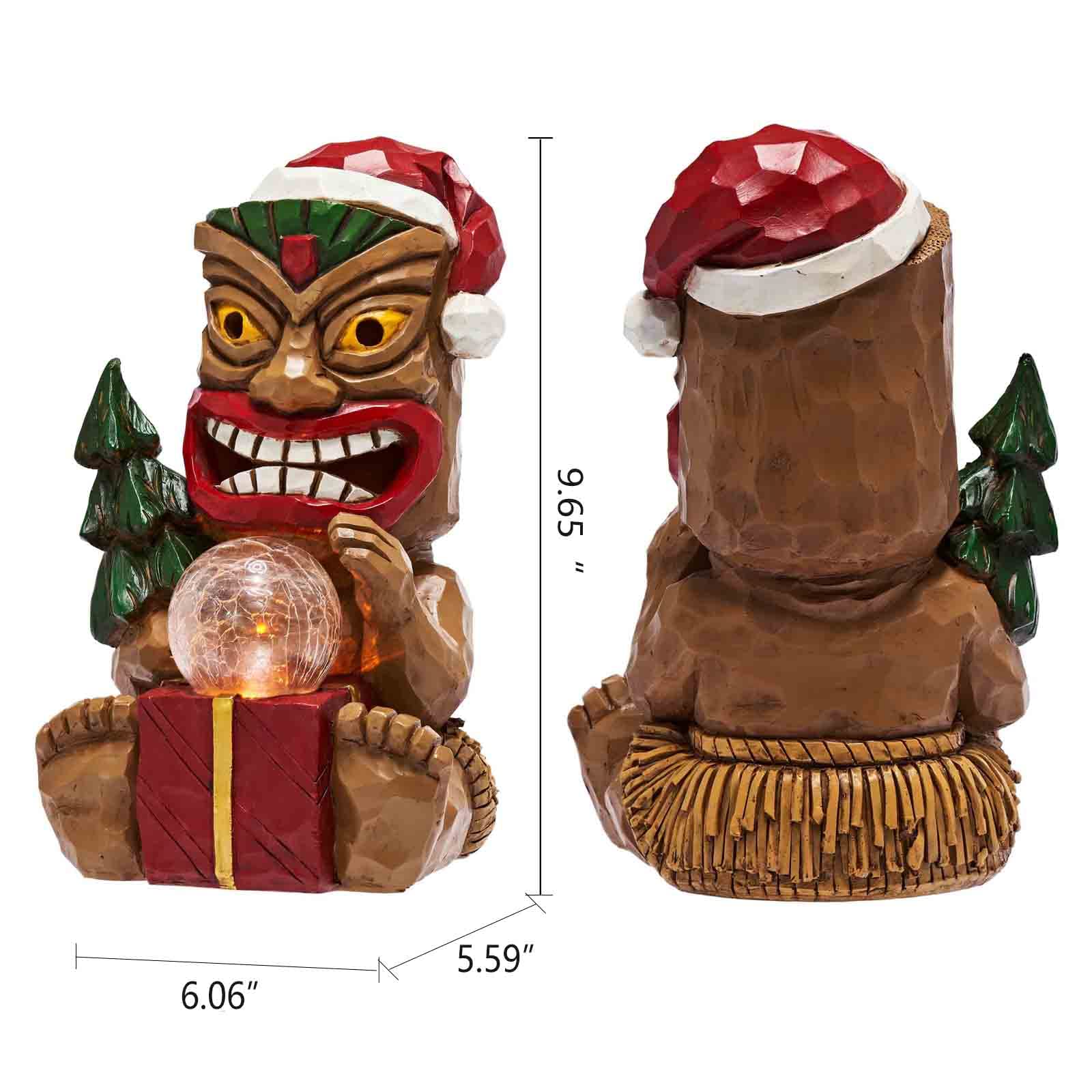 Yiosax Outdoor Garden Decor-Christmas Tiki Totem Statues Light Beautiful Gift-Giving For Your Indoor Christmas & Holiday Decorat