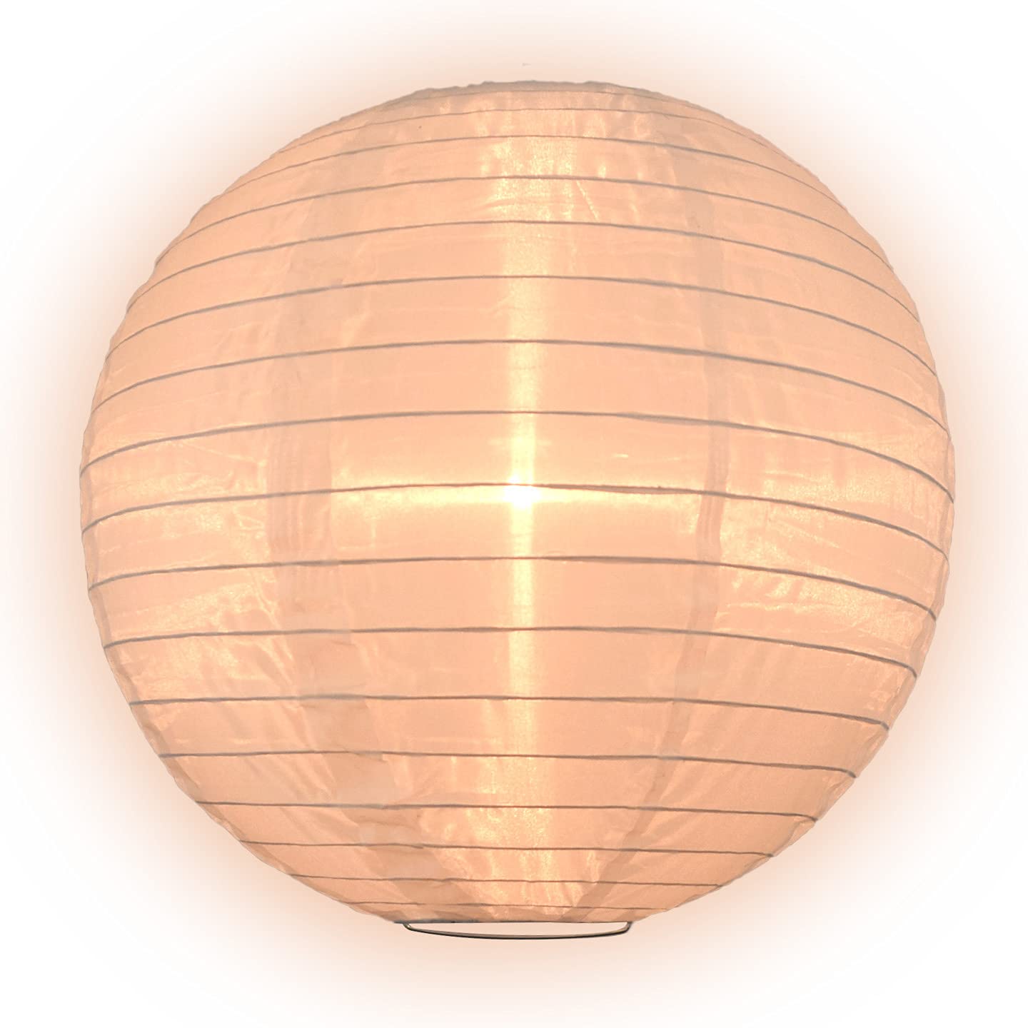 Paperlanternstore.Com 12 Inch Beige Nylon Lantern, Durable Hanging Decoration