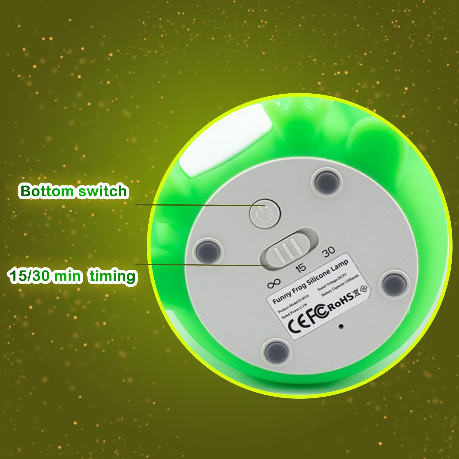 S Nmt Cute Frog Night Light - Dimmable Color Changing Soft Silicone Lamp For Kids' Nursery