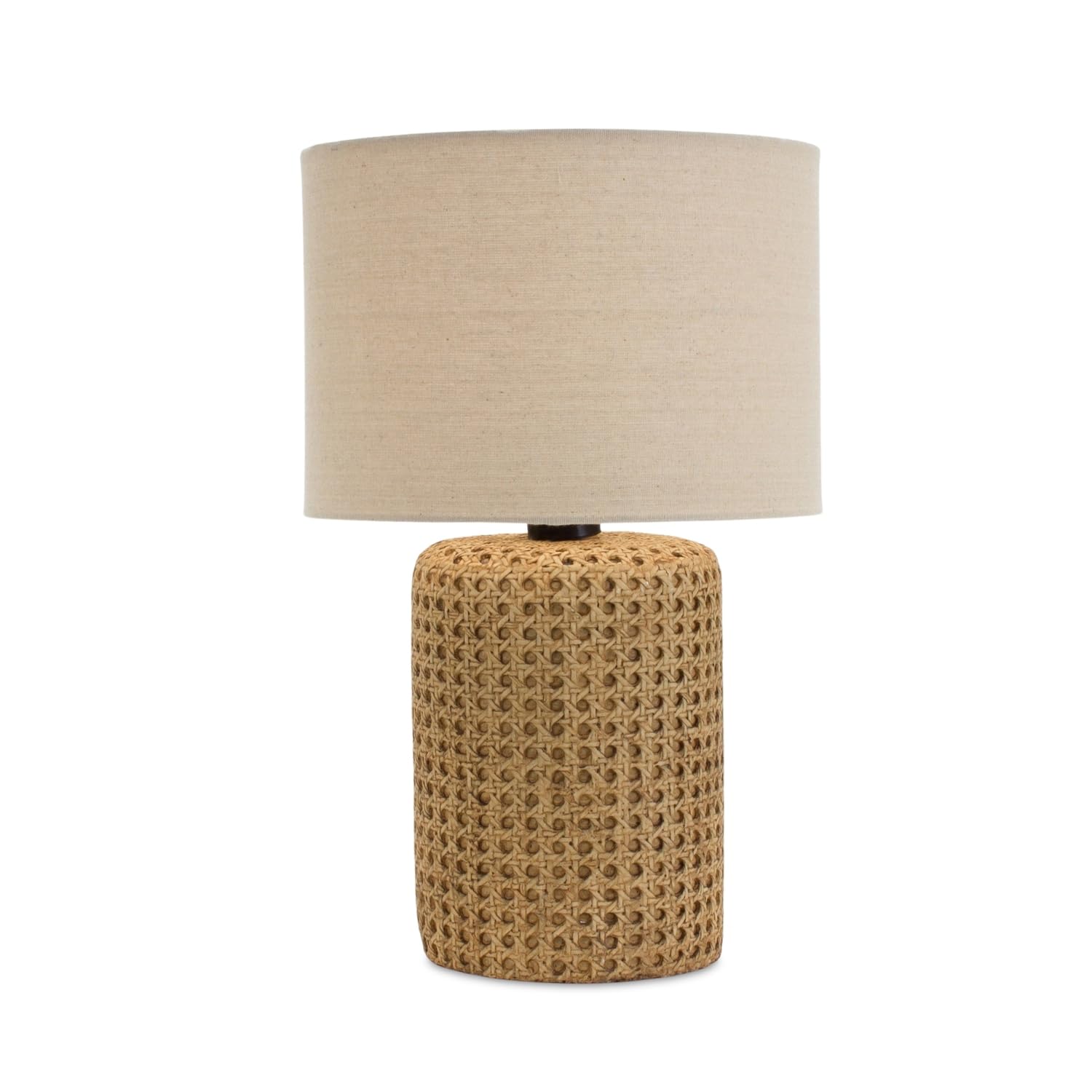 Melrose International Table Lamp 18 H Cement/Linen