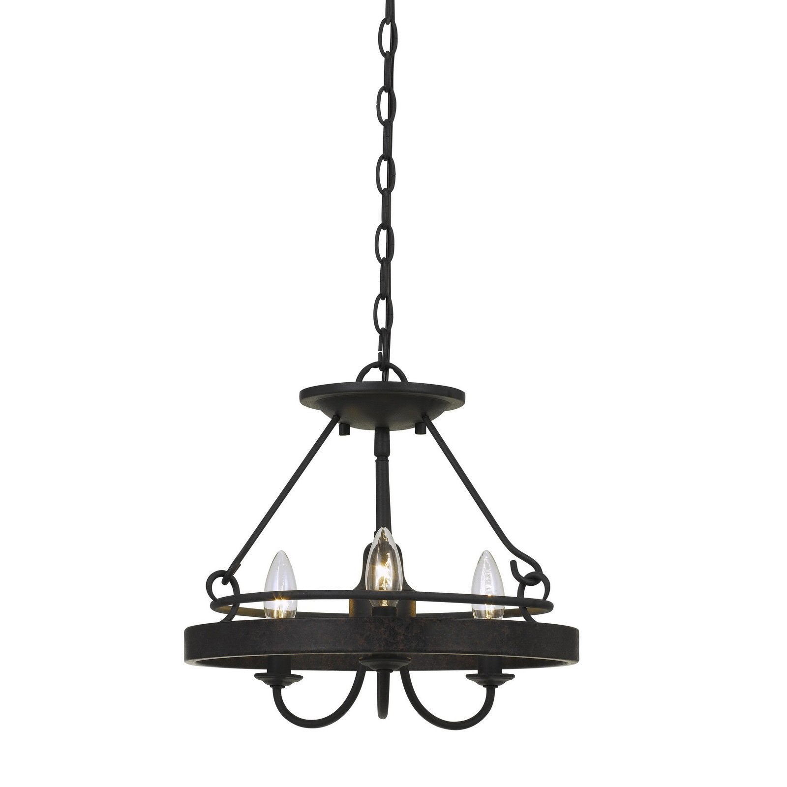 Cal Lighting FX-3518-3 Transitional Three Light Pendant from Helena Collection in Gray Finish, 14.00 inches