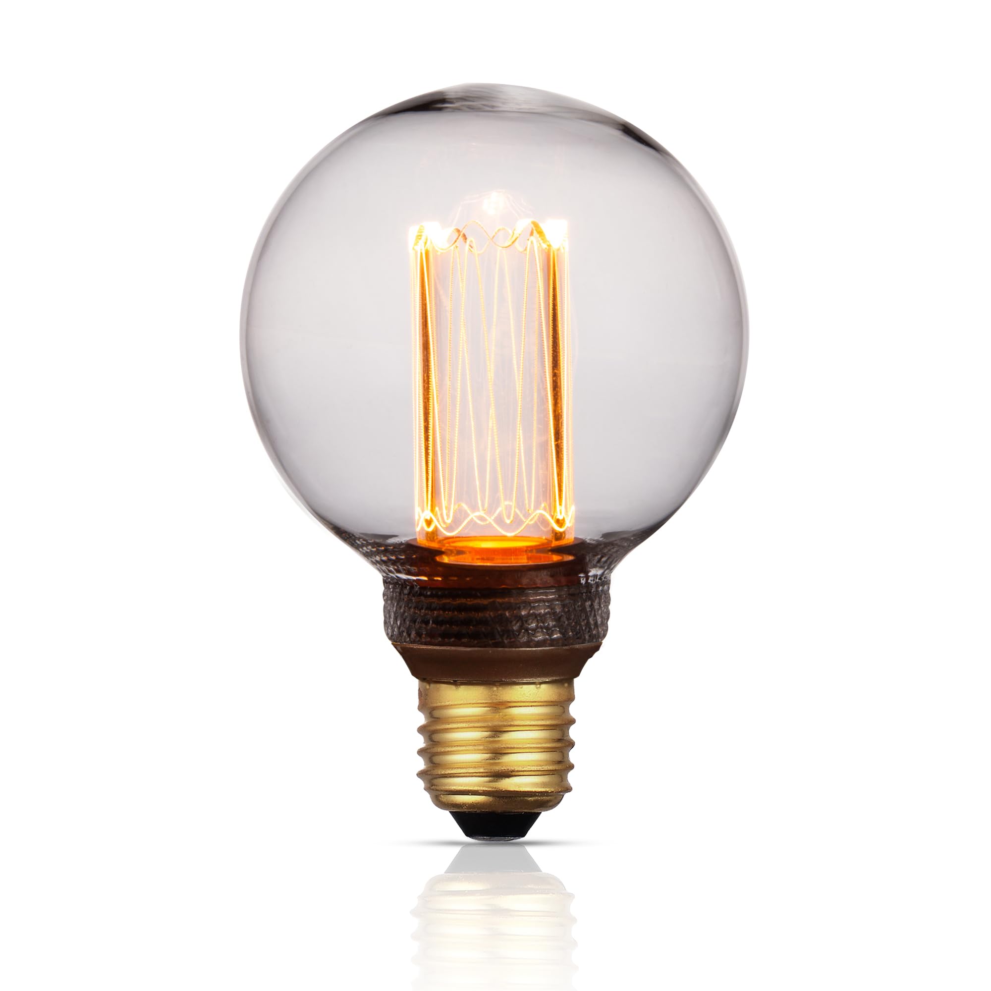 Harwez Globe Edison Led Light Bulb  Vintage Decorative Dimmable Bulb  Small Round Glass Cover  3.5W Low Lumen Eye-Caring Soft Dim Lighting For Mood(Not Daylight White)  E26 Medium Base  Clear Rn G80