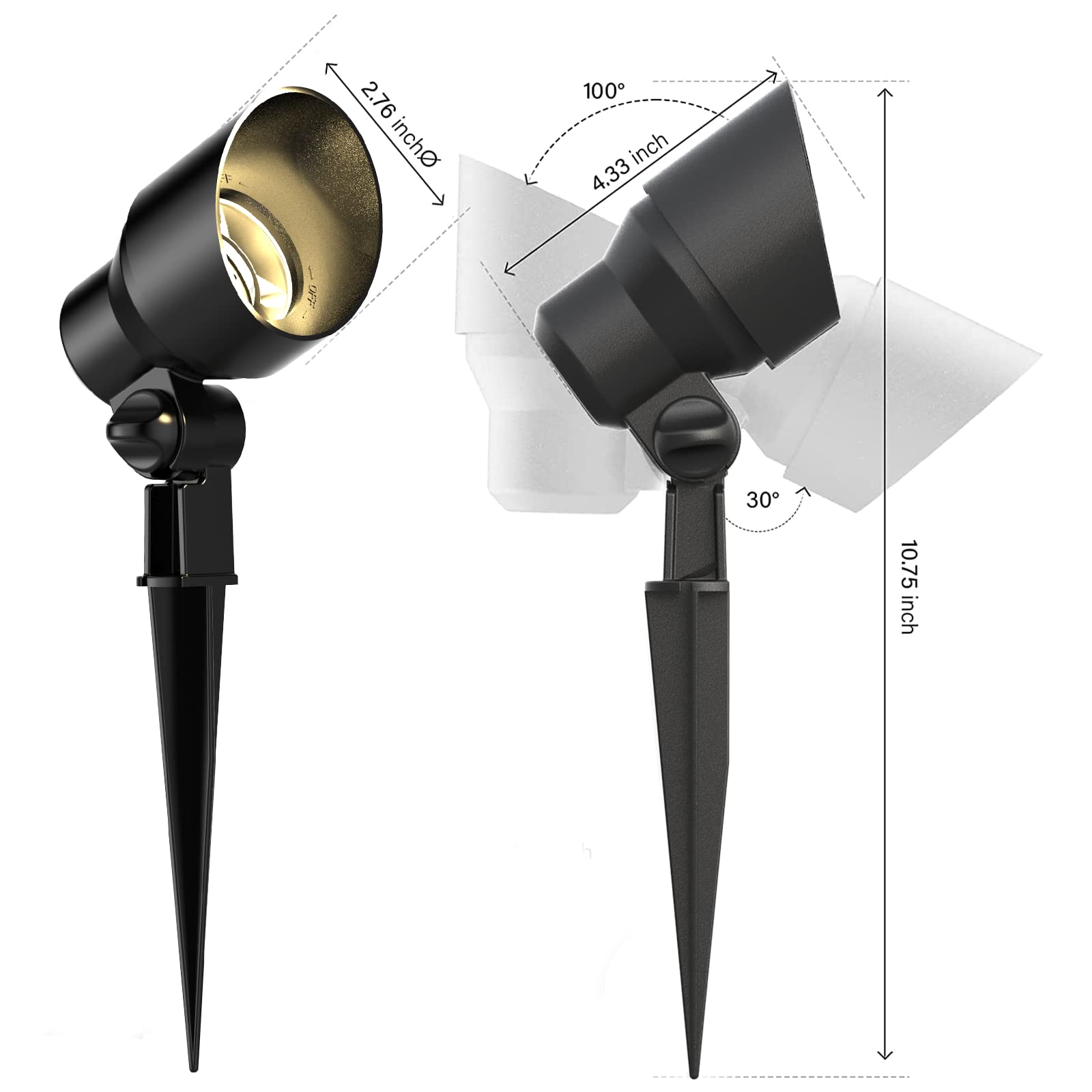 Malibu Low Voltage Floodlight Led Outdoor Landscape Lighting 6W Garden Light For Patio Yard (1 Pack)