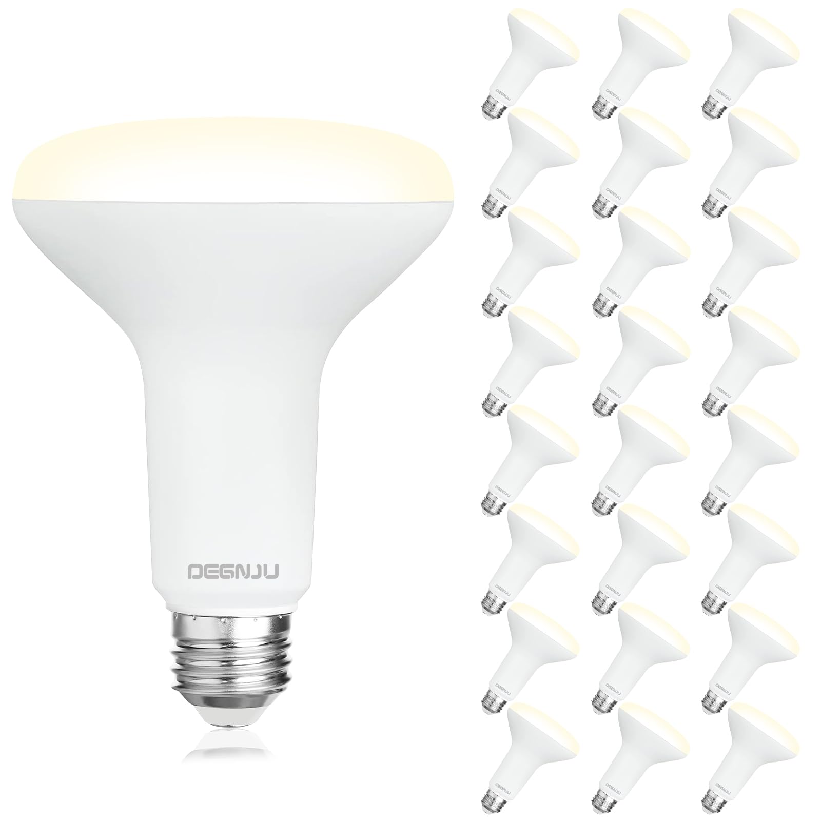 Degnju 24 Pack Indoor Flood Light Bulbs, Br30 Led Bulb 7W Equivalent 65W, Dimmable Recessed Light Bulbs, 650Lm 3000K Warm White 