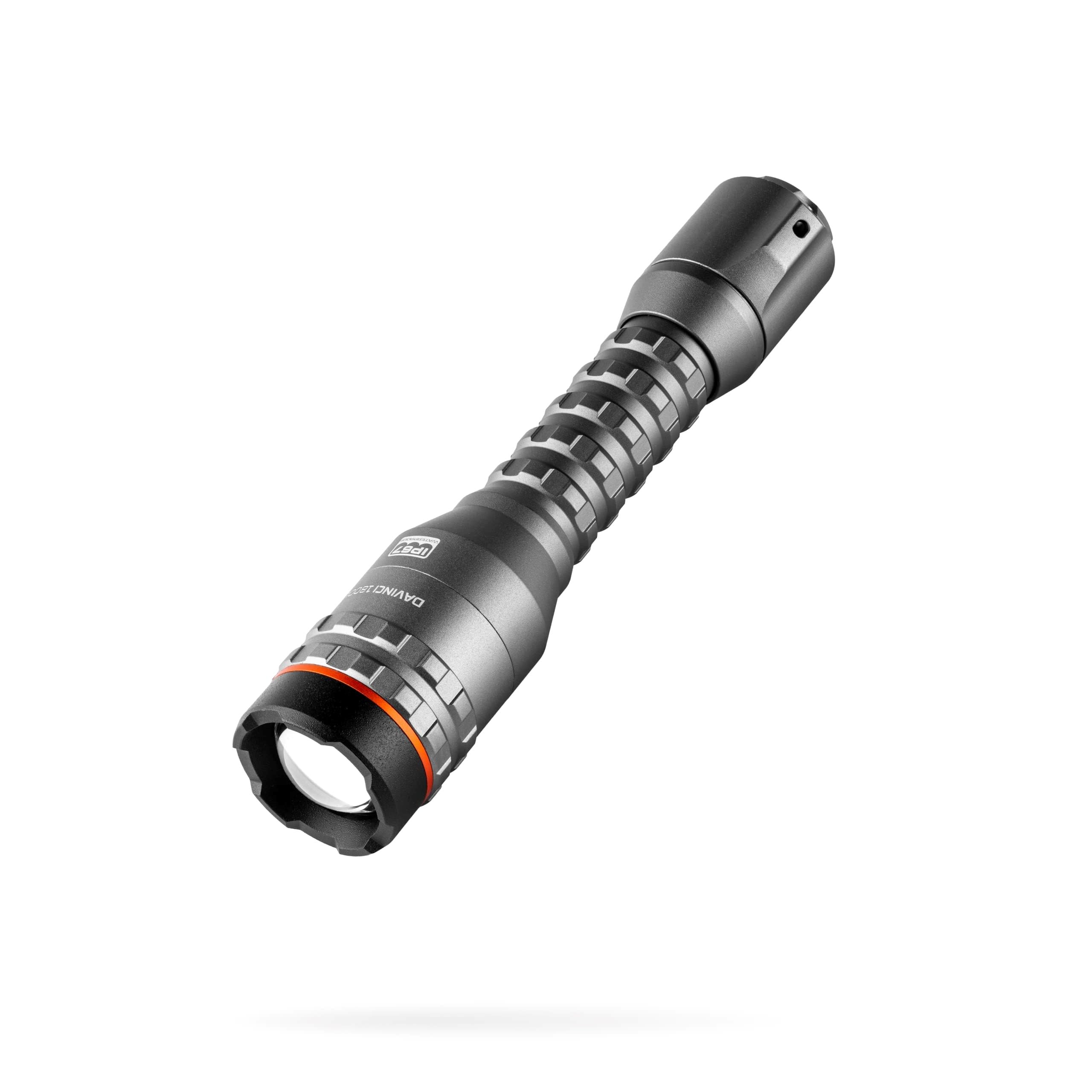 NEBO Davinci 1800L Flashlight - 1,800 Lumen, Rechargeable, Waterproof, 4X Zoom, One Size, Storm Gray, Model NEB-FLT-102