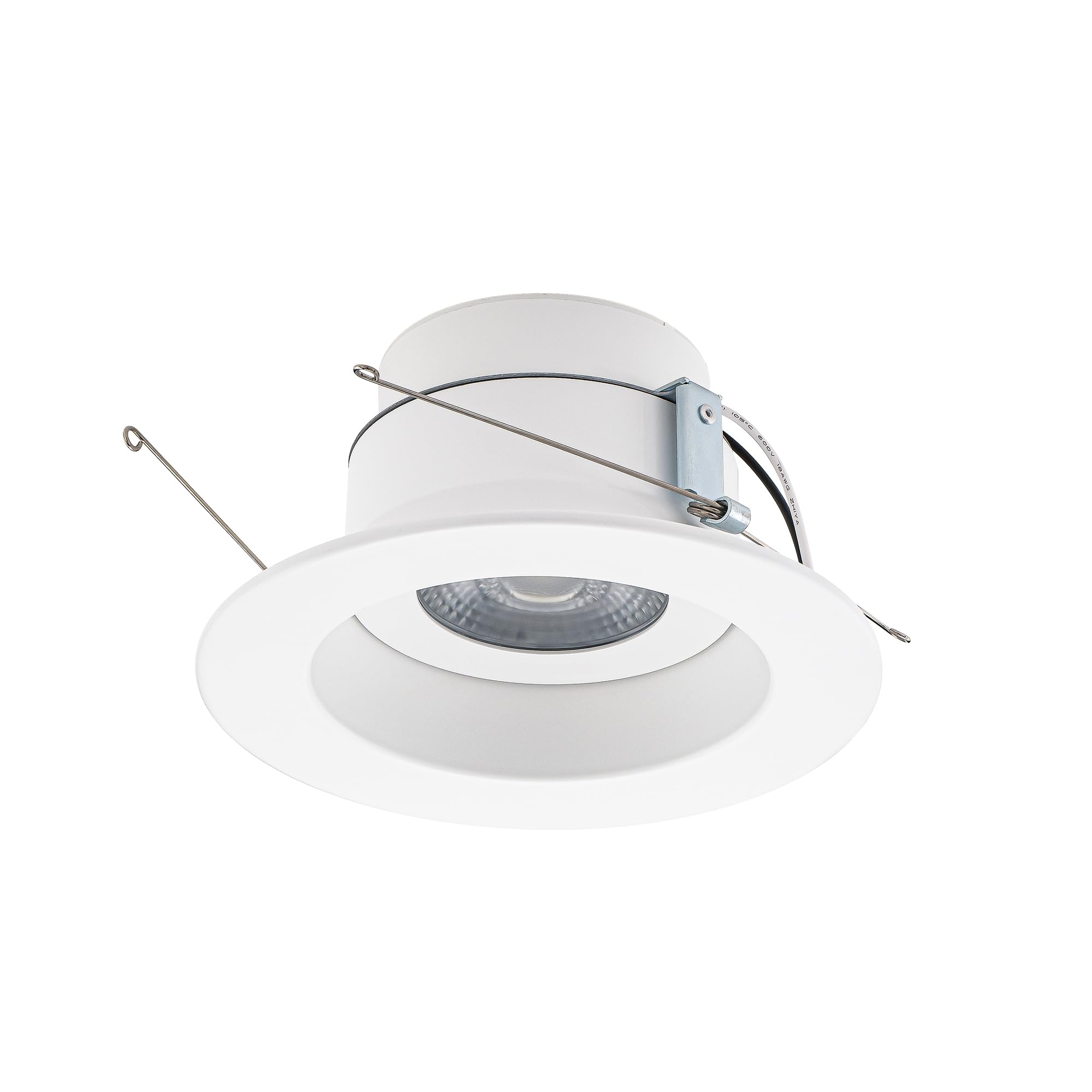 WAC Lighting Lotos 6in LED Round Adjustable Recessed Retrofit Kit with Mounting Clips and E26 Medium Base Connector for 6in Exis