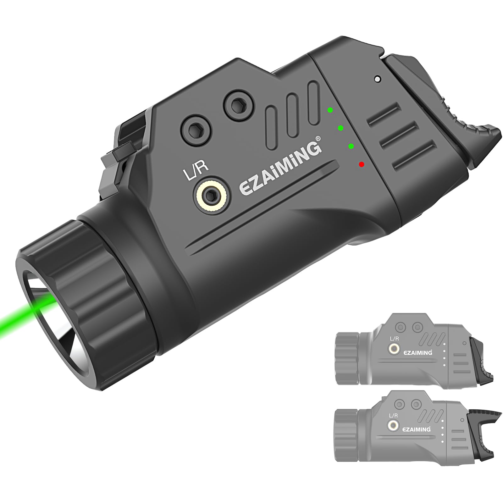 EZAIMING Green Laser Light Combo with Low and High Rear Switchs for Picatinny/GLK Rail
