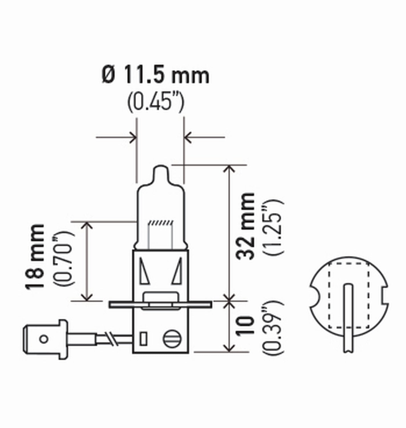 HELLA H3 35WSB Single Blister Standard Halogen Bulb, 12V, 35W