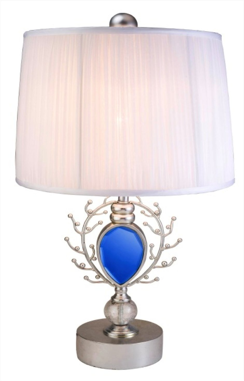 Ore International 27.75-Inch Blue/Silver Just Dazzle Table Lamp - Elegant Resin Design