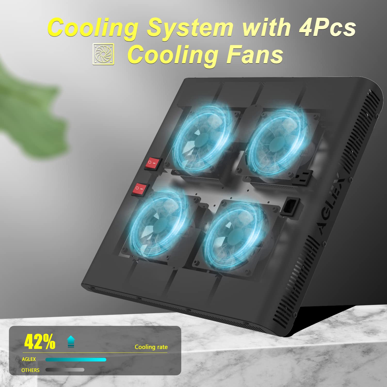 Aglex 420W Cob Led Grow Light, Full Spectrum Plant Grow Lamp With Daisy Chain Veg And Bloom Switch For Hydroponic Greenhouse Indoor Plant Veg And Flower (C2000)