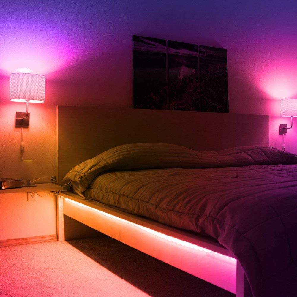 Lxcom Lighting RGBW E12 Candelabra Light Bulb, Color Changing, 4 Pack, Aluminum, Decorative Candle Lamp