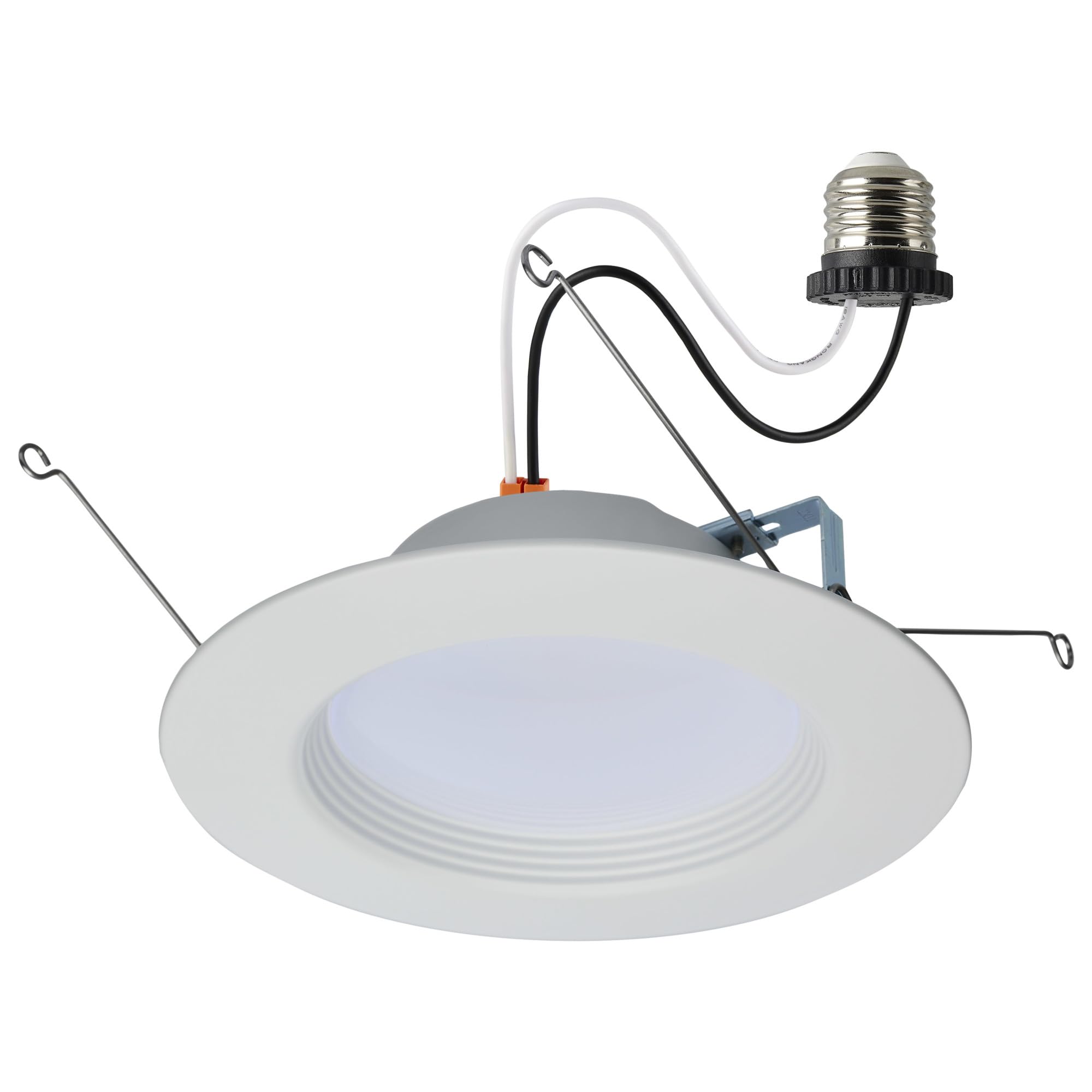 Satco LED Retrofit Downlight with Stepped Baffle, CCT Selectable 2700K/3000K/3500K/4000K/5000K, 5-6 Inch Round, White