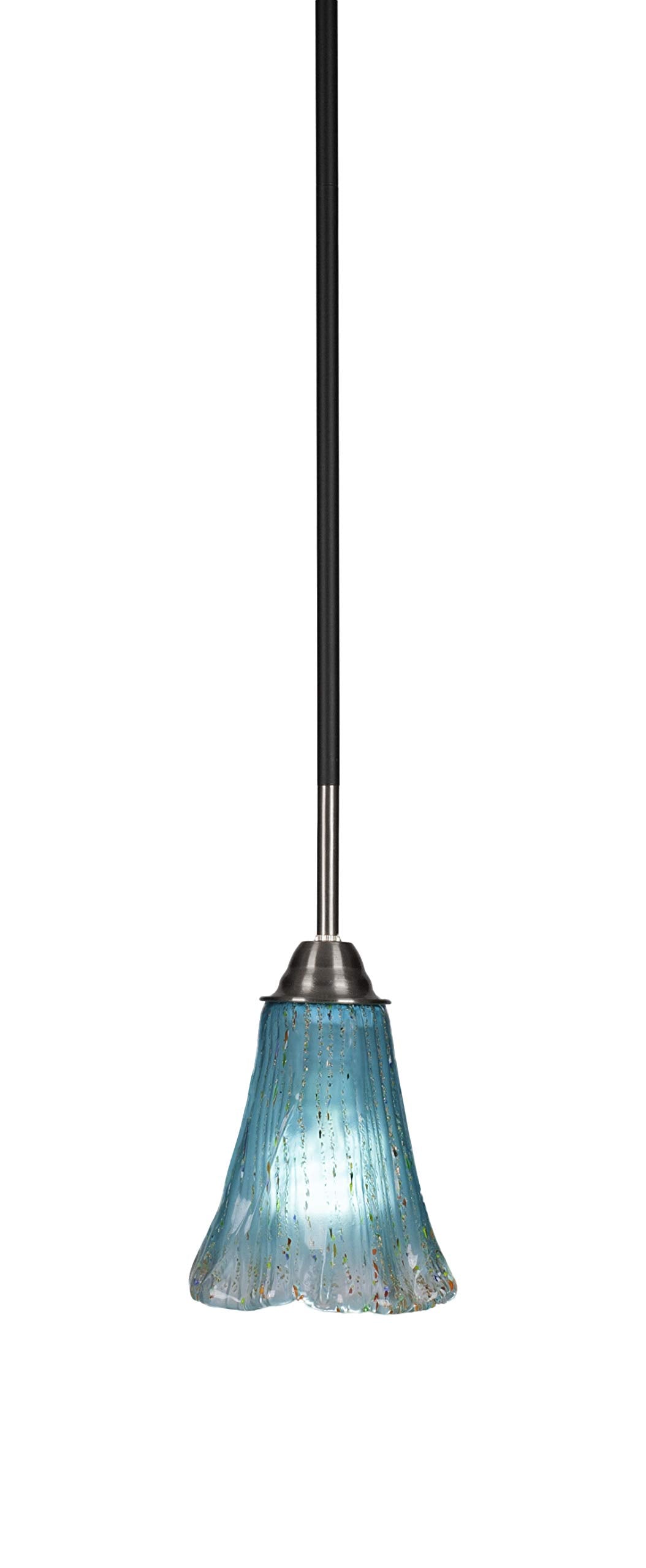 Toltec Lighting Paramount 1 Light Mini Pendant In Matte Black & Brushed Nickel (3401-Mbbn-725)