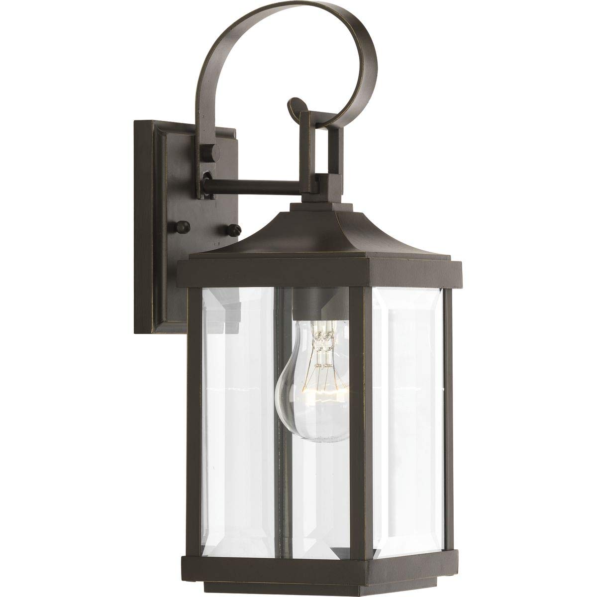 Progress Lighting Gibbes Street Collection 1-Light Outdoor Wall Lantern Antique Bronze Aluminum Model P560021-020