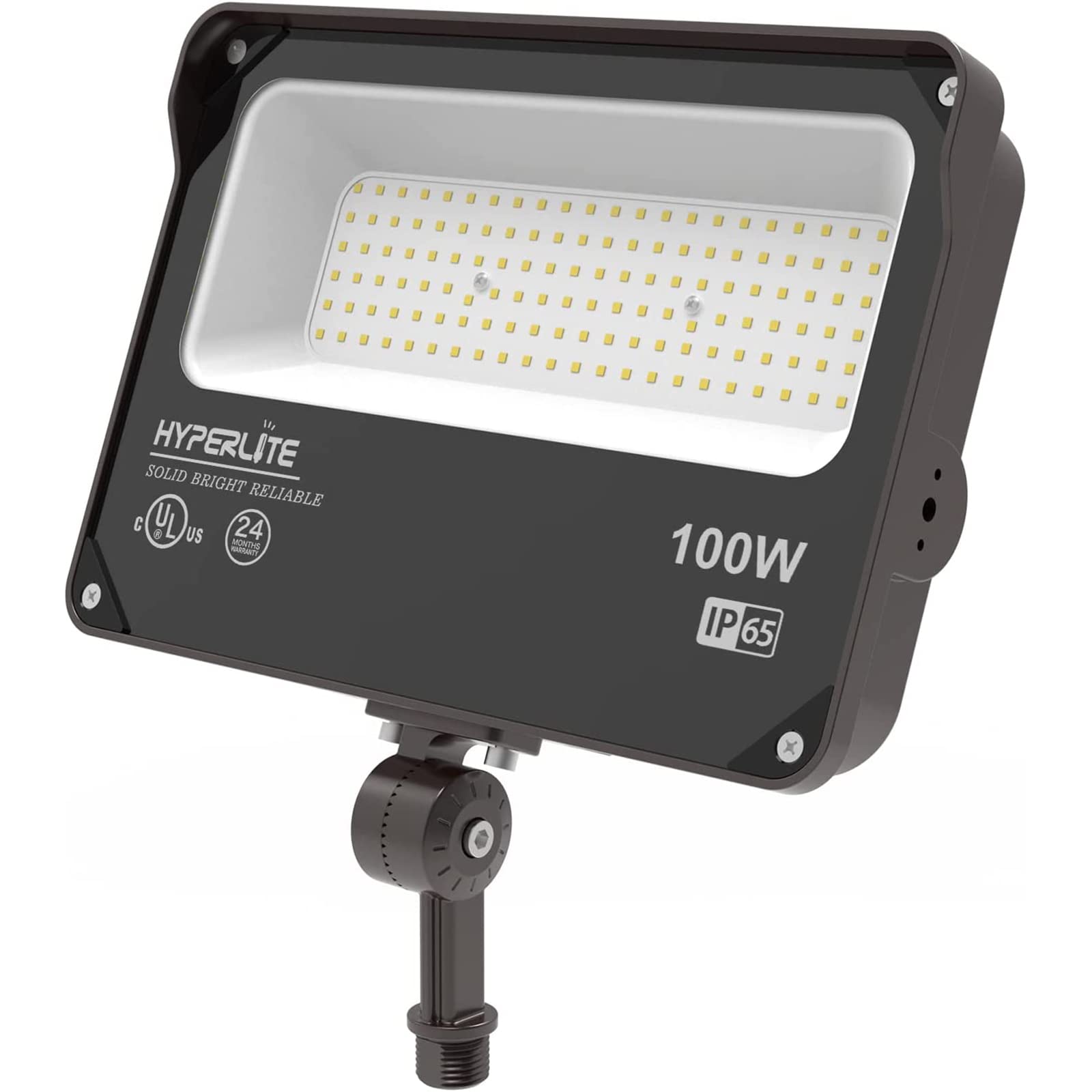 HYPERLITE LED Flood Light 100W 11000LM IP65 Waterproof Outdoor Lighting Bronze