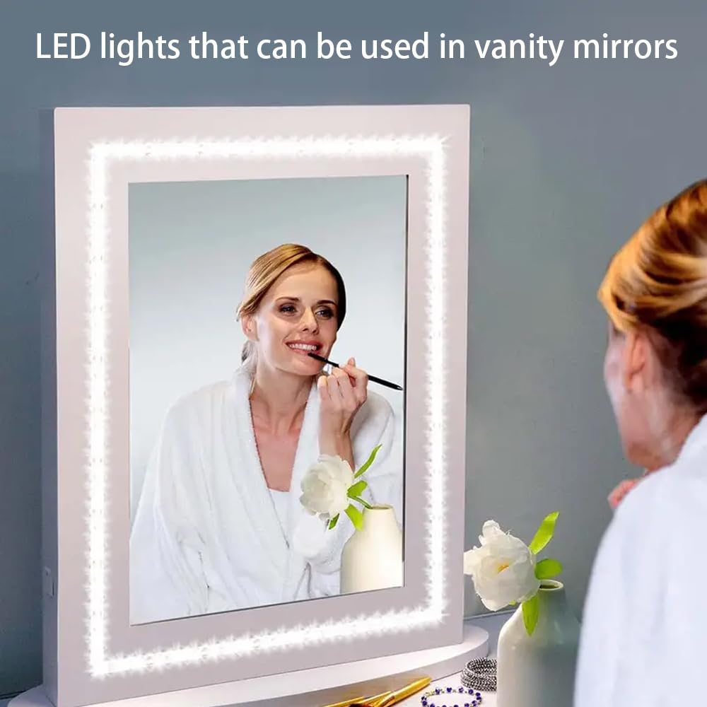 Zslaifu White Led Strip Light 13.12Ft 5V Usb Light Powered Flexible Smd2835 Tape Lights For Bedroom, Tv Backlight, Kitchen, Mirr