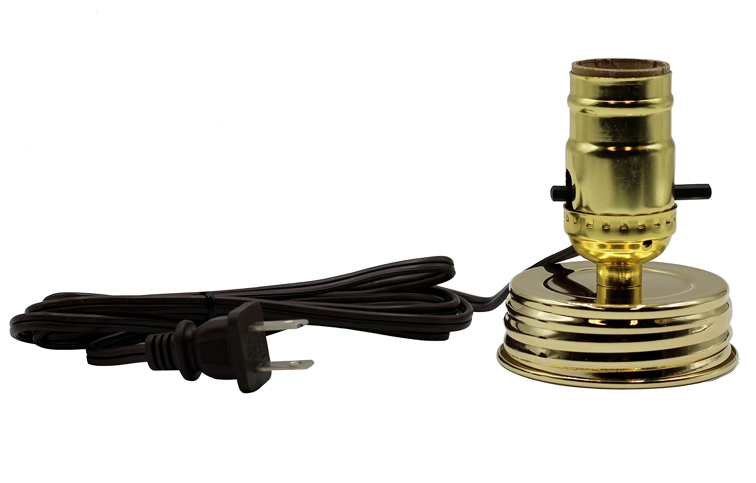 Creative Hobbies Diy Mason Canning Fruit Jar Lamp Making Kit Is Pre-Wired And Easy To Use - Gold Color Lid & Socket Great For La