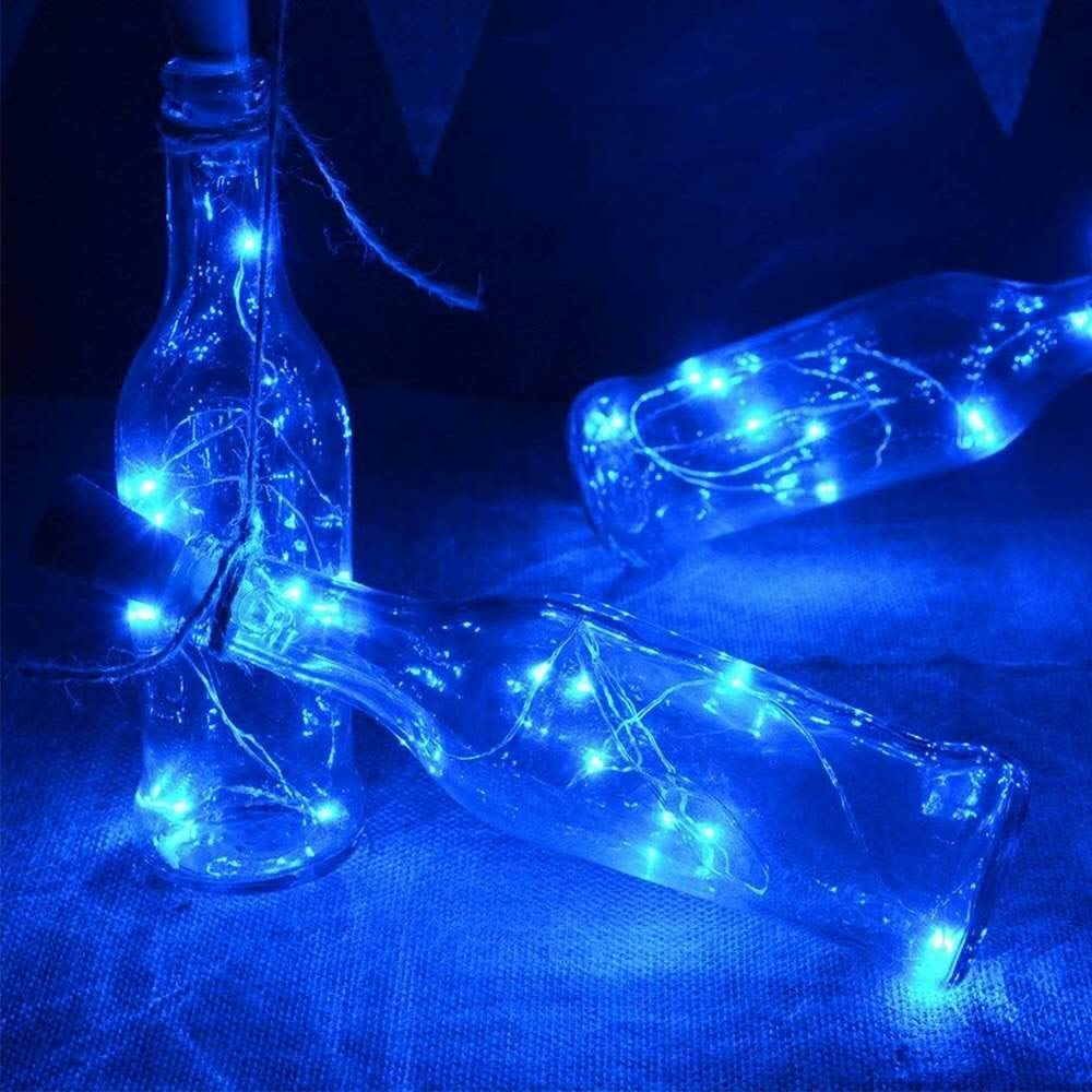 yongzhenlite 4 Pack Battery Operated LED Fairy Lights with Timer, 10 Feet, Blue, Indoor Mini Lights for Wedding & Holiday Decoration