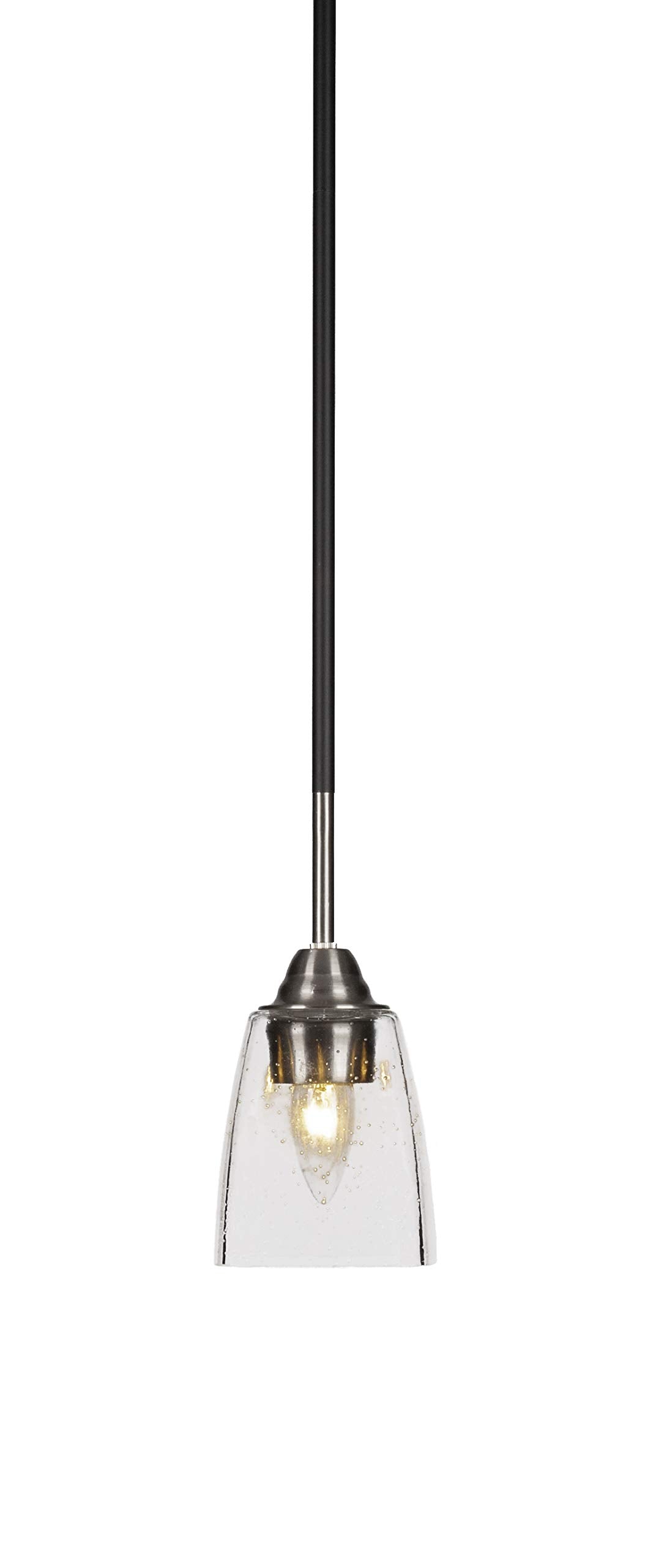 Toltec Lighting Paramount 1 Light Mini Pendant In Matte Black & Brushed Nickel (3401-Mbbn-461)