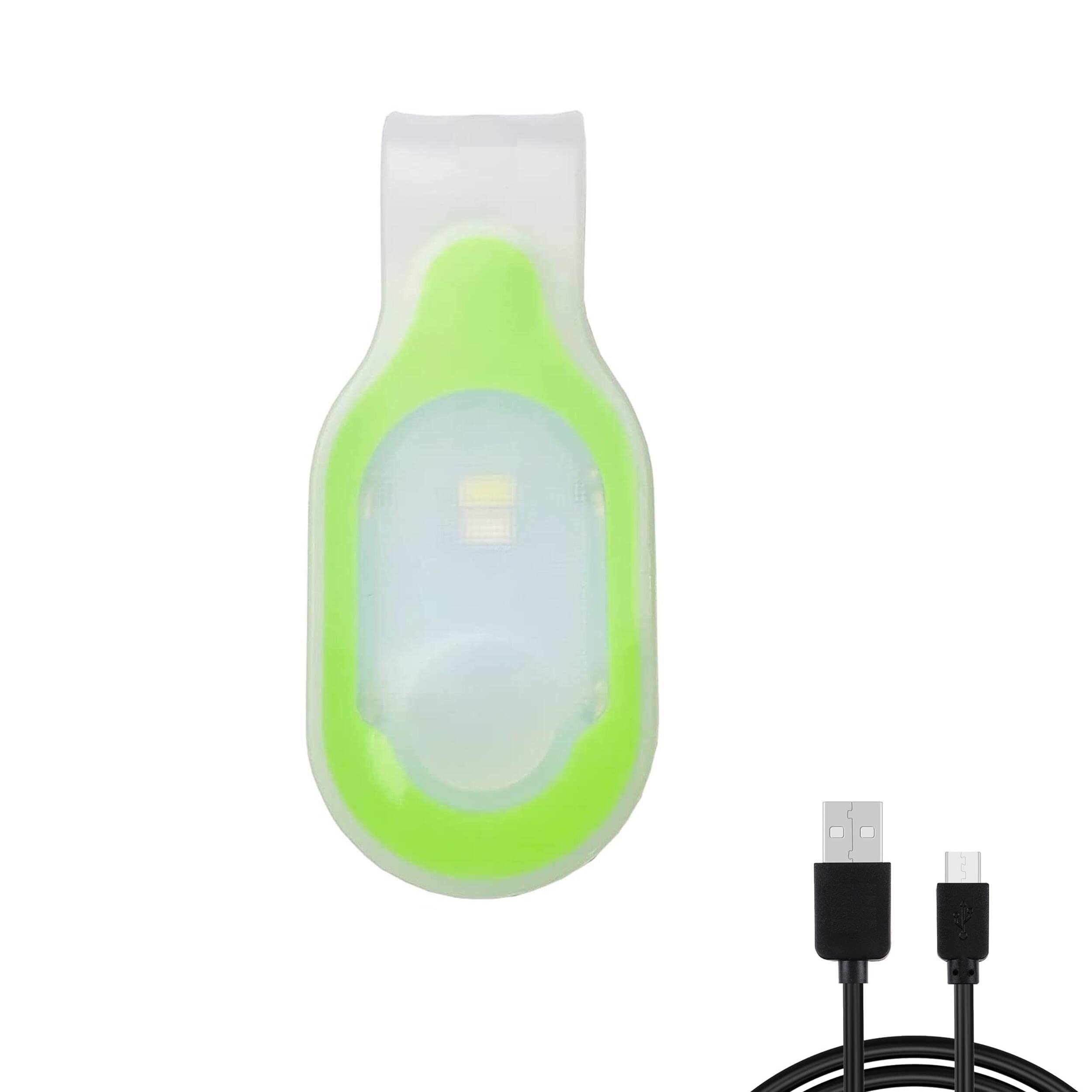 NRKDX Hands Free LED Flashlight, Lightweight Clip-on for Outdoor Activities, Green, Model YJ002, Silicone Rubber