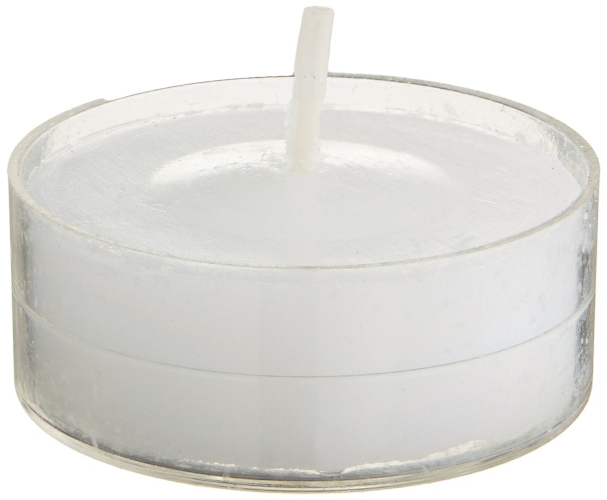 Zest Candle Tealight Candles, 50-Pack, White Citronella, 1.5in Diameter x 0.75in H, Model CTZ-022