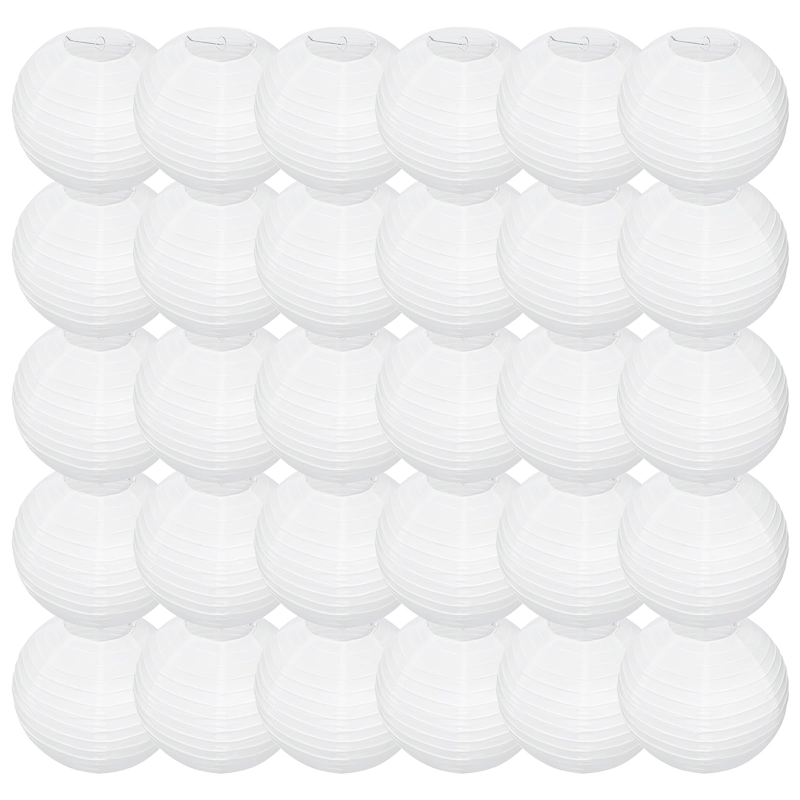 30 Pcs White Paper Lanterns Set, 12 Large Round Chinese Japanese Hanging Lanterns for Wedding Party, Bridal Shower, Birthday, Cl