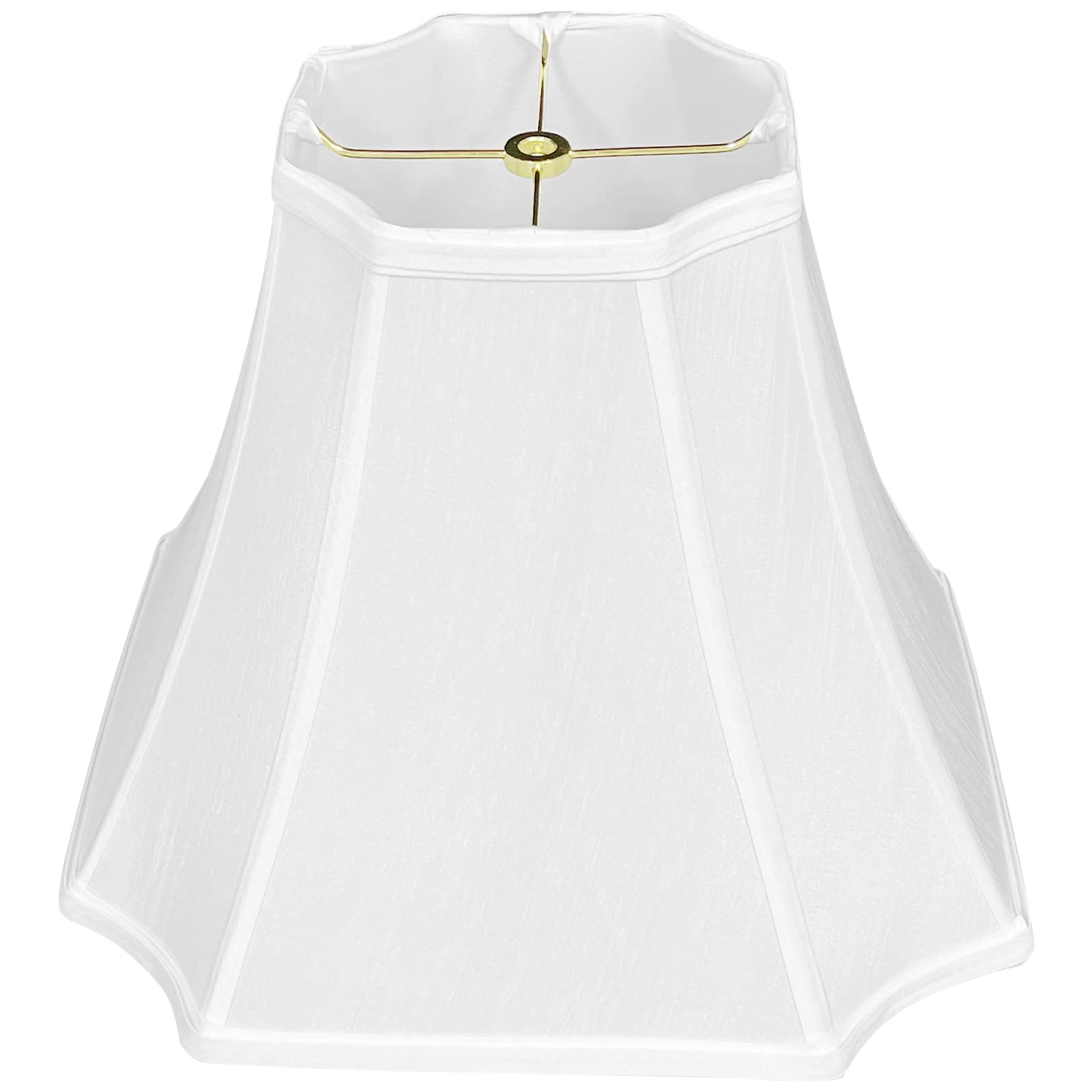 TOOTOO STAR Octagonal Fabric Lampshade, White, Silk-type Polyester, 10.8in Height, (6.3x6.3)in x (13x13)in  Model