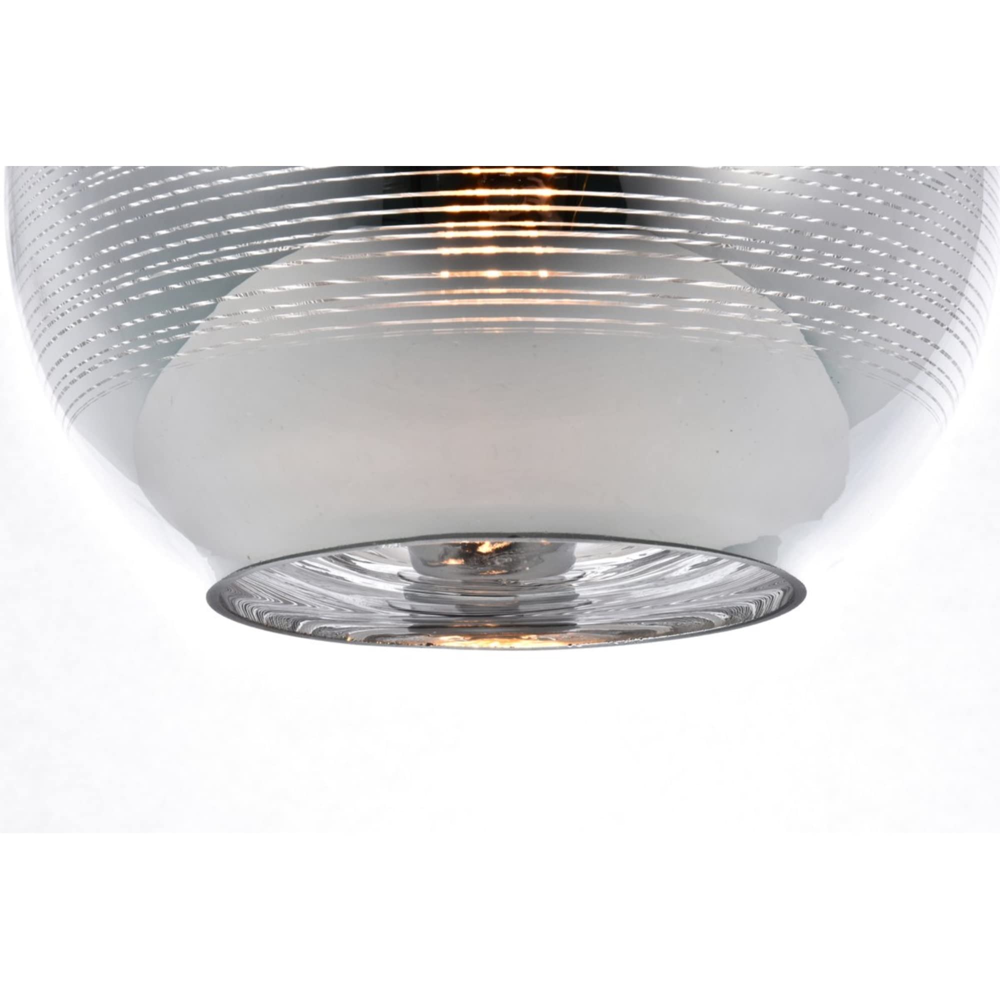 Elegant Lighting Living District Reflection Collection Pendant D9.5in H9.5in Lt:1 Chrome Finish