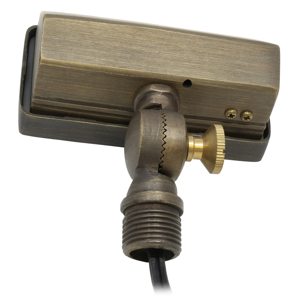 Lightkiwi R9872 Brass Flood Light & Wall Wash Fixture, 12V Low Voltage, Metal, Bronze