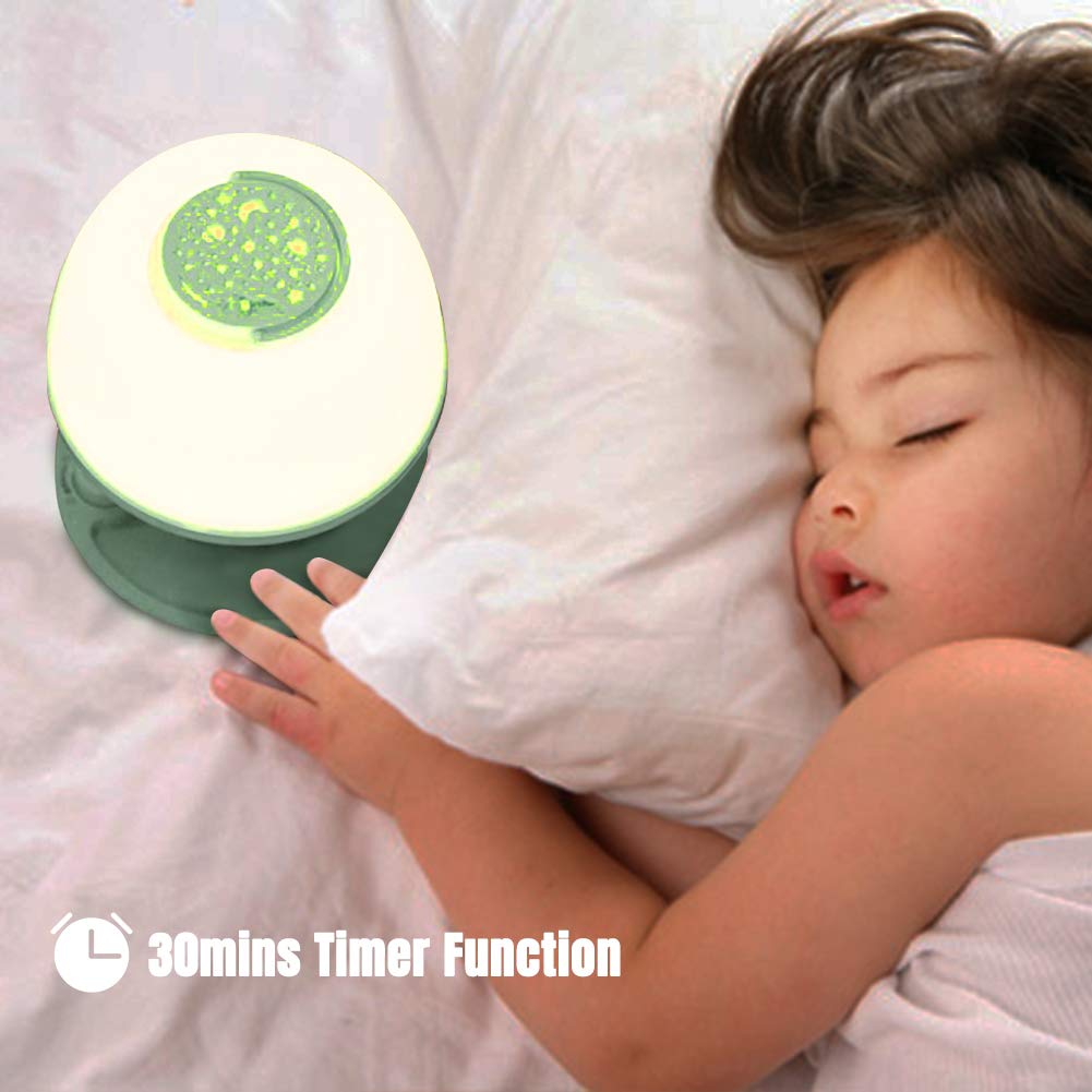 Licklip Dimmable Led Night Light Lamp With Star Projector, Color Changing, Portable For Kids