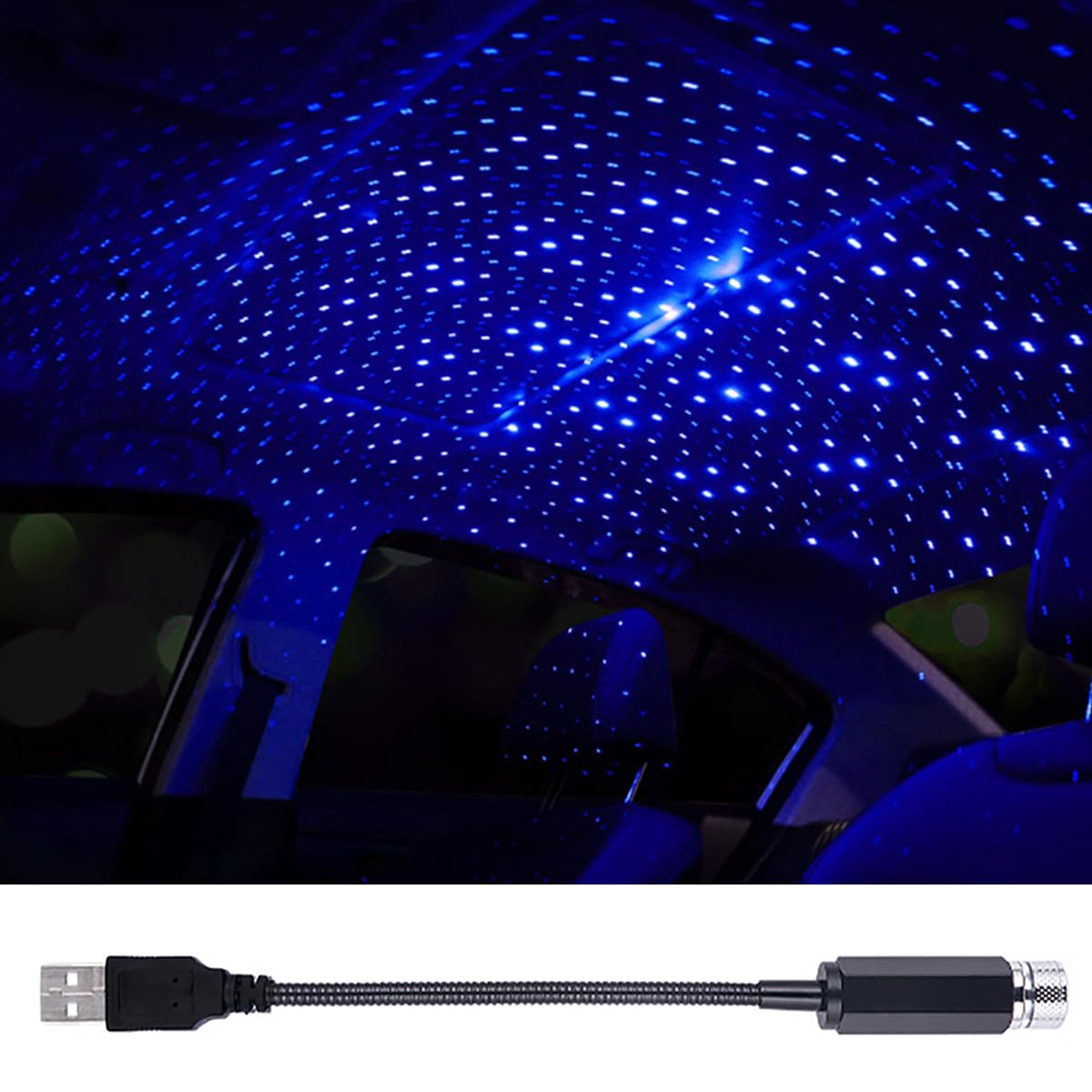 Ledcare Usb Projector Night Light, Portable Adjustable Star Roof Light Car Interior Led Romantic Atmosphere Star Projector For C