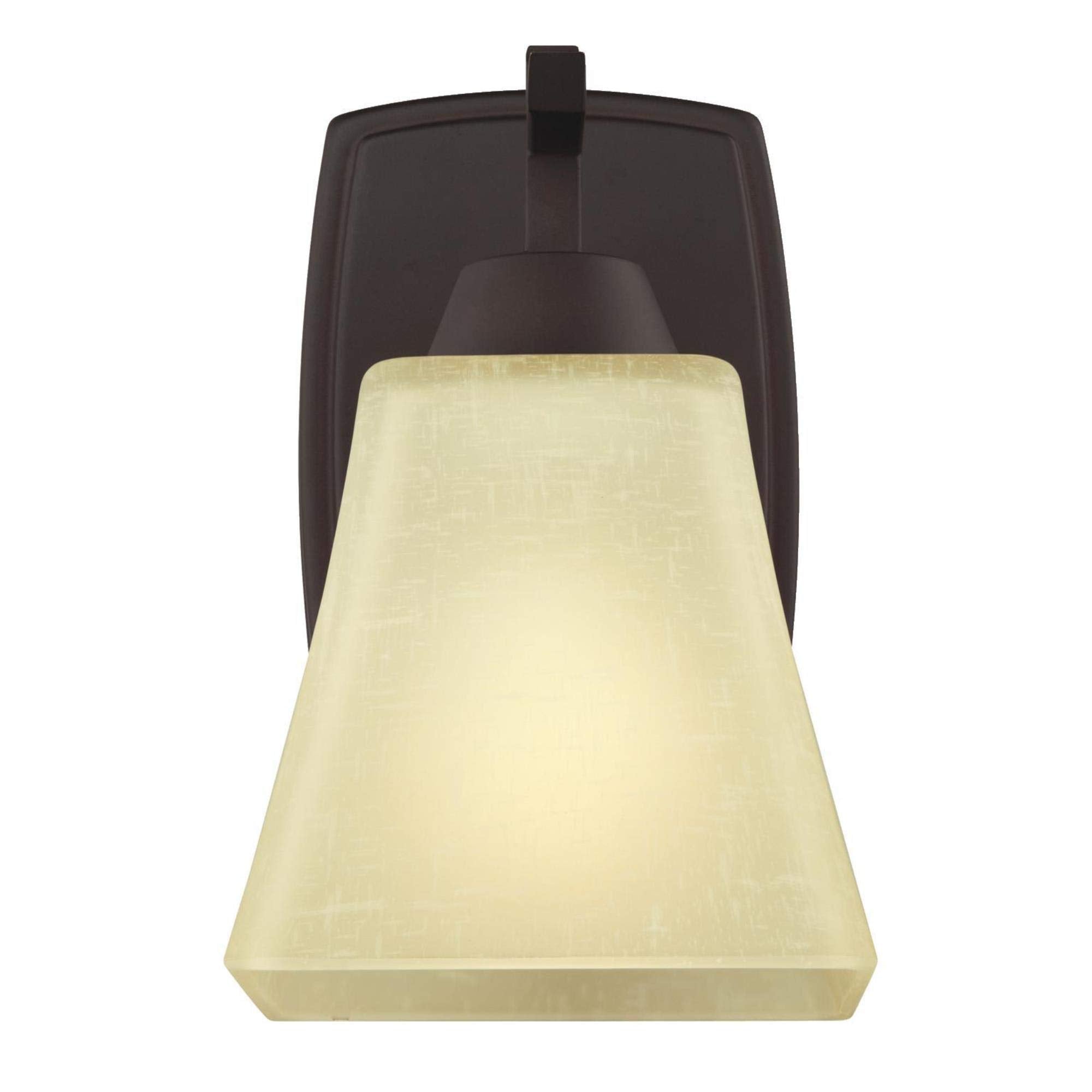 Westinghouse Midori One-Light Wall Fixture, Oil Rubbed Bronze with Amber Glass, Model 6307300, Metal Construction