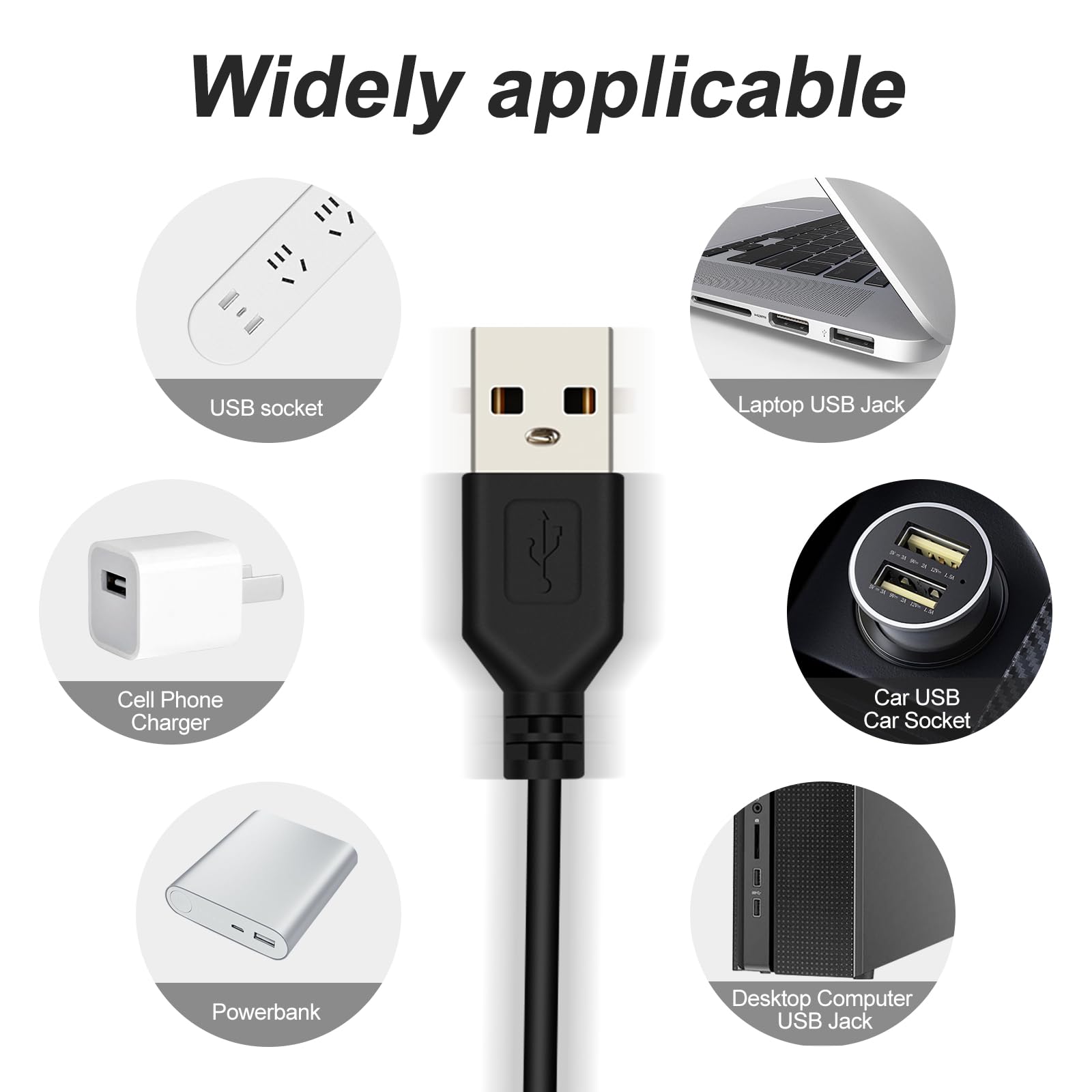 RGBZONE 5V USB RGB LED Controller with IR Remote, 1M 4-PIN for 5050 2835 5630 LED Strip Lights, 24 Keys, Plastic