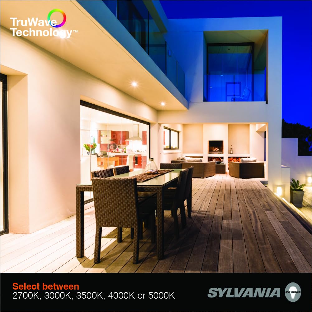 Sylvania TruWave PAR38 LED Light Bulb, 15.5W, Dimmable, 5 CCT Select 2700-5000K, Clear Finish, Model 41522