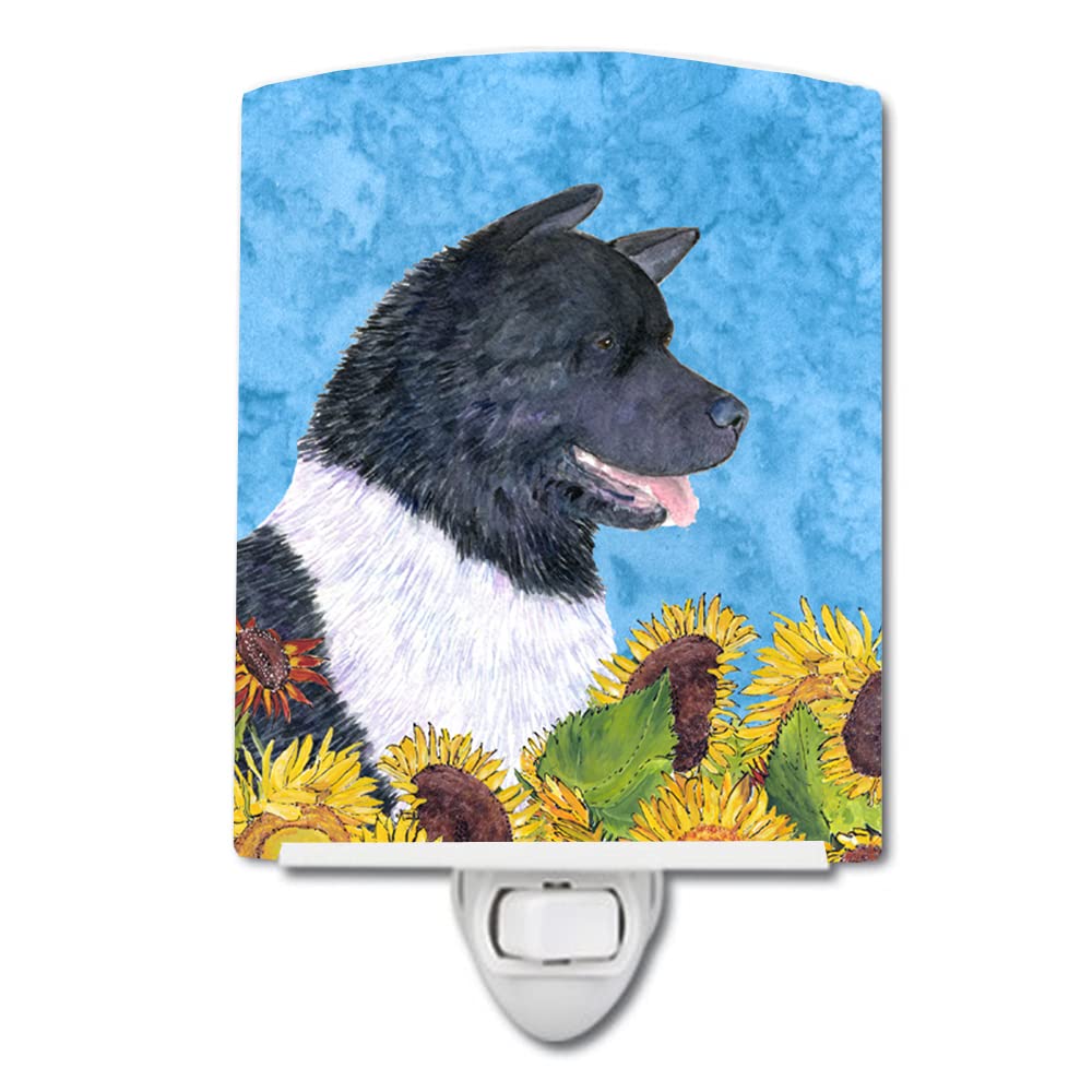 Carolines Treasures Ceramic Night Light, Akita Design, UL-Certified, 6x4x3 inches, Multicolor, Model SS4154CNL