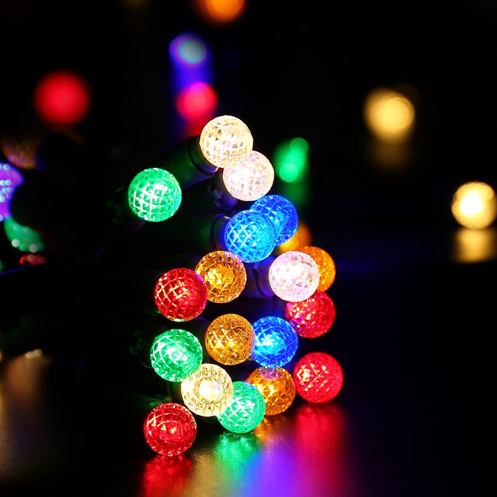 Brizled Multicolor Christmas Lights - 24.67ft G12, 70 LED, UL Listed, Indoor/Outdoor Decor, Model TSD-70M-2/S-FT4