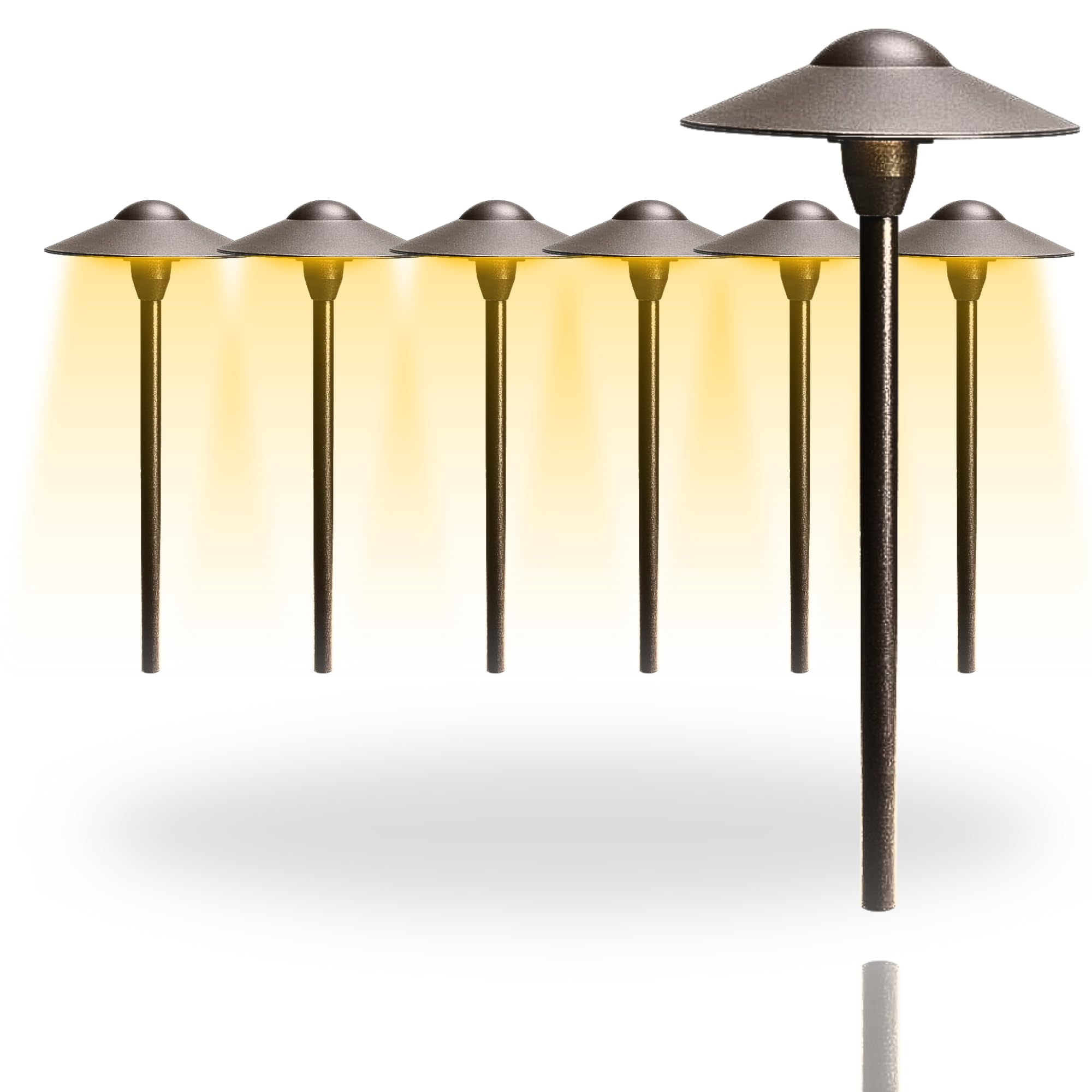 Kicher Landscape Path Lighting Fixture 15310AZT, 16.25 W,12 Volt,8.25'' W x 21'' H x 8.25'' L, T5 Wedge Architectural Bronze,Sid