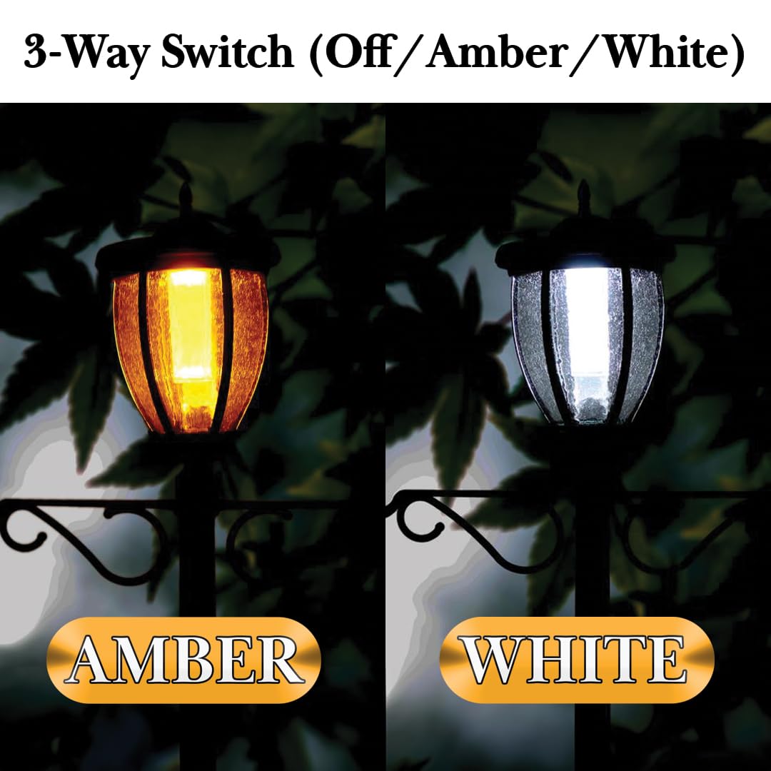 Sun-Ray Solar Lamp Post Light With Planter And Hanger, 7Ft. Outdoor Single Head Solar Post Light For Patio, Driveway, Lawn Or Ga