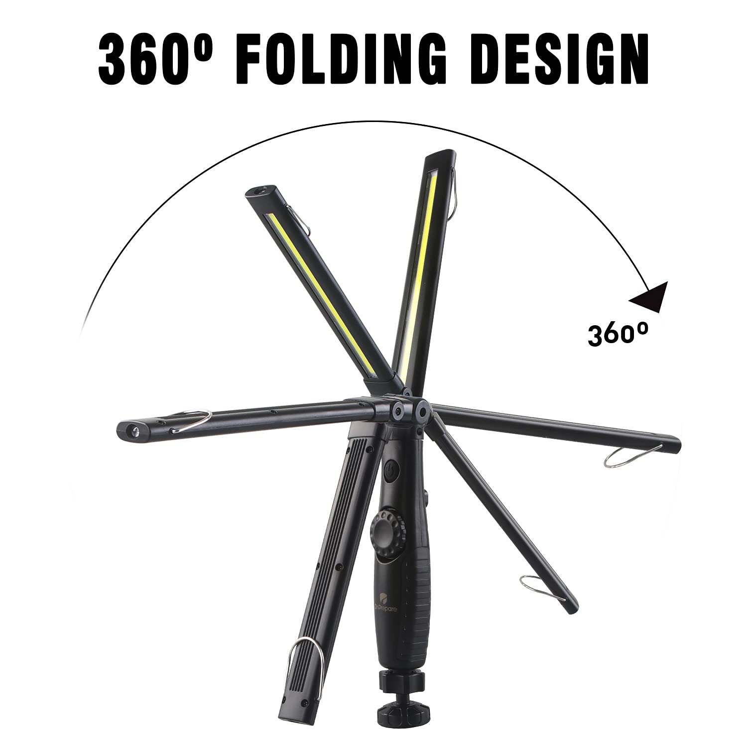 Dr. Prepare Led Work Light, 700 Lumens Foldable Rechargeable Work Light, Cordless Portable Magnetic Cob Led Work Light, 3200Mah