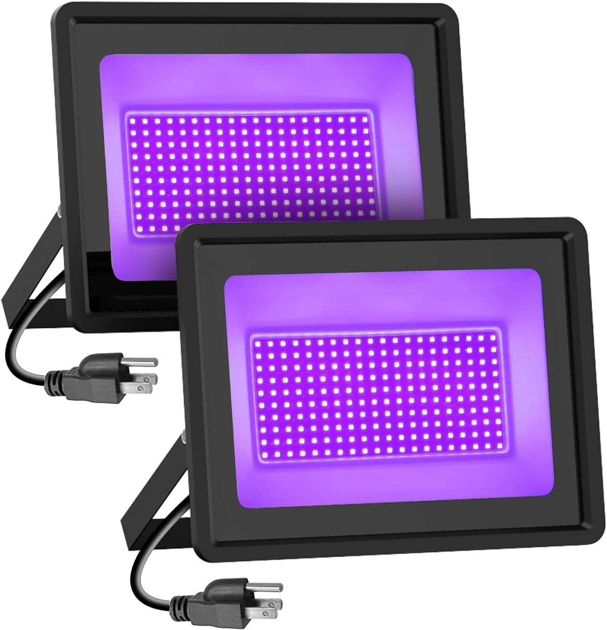 Black Lights Tansir 300W LED Flood Light with Plug(6ft Cable) for Halloween Party, Stage Lighting, Aquarium, Body Paint, Fluores