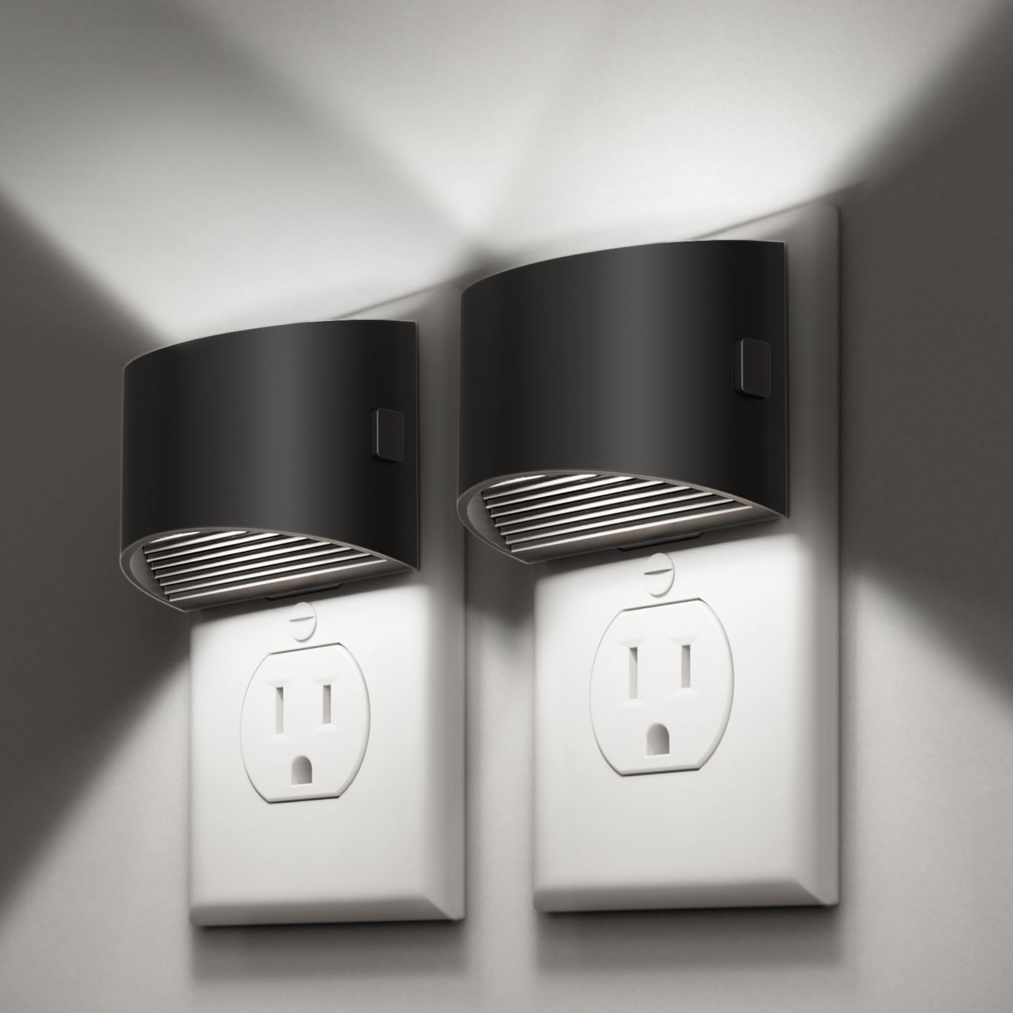 DORESshop LED Night Light[2 Pack], Night Lights Plug into Wall, 3 Level Brightness Adjustable Plug in Night Light, Dusk to Dawn 