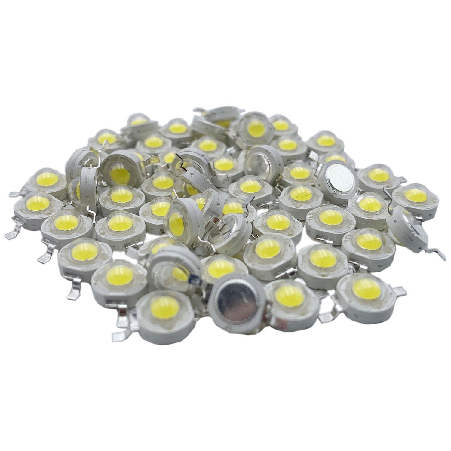 Topxcdz 50 Pcs Led Cob Lamp Chip 3W Cold White 10000K Dc 3.2-3.4V Input 600Ma-700Ma 260-280Lm Led Bulb Diode Smd For Diy Led Flo