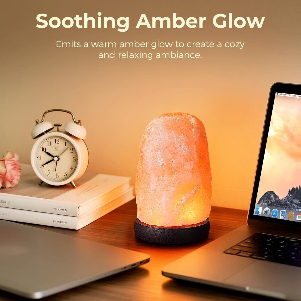 Liuliuyoyo Small Remote Salt Himalayan Salt Lamp 16 Colors, Natural Crystal Salt Rock Lamp Hand Carved Night Lights, USB Salt Cr